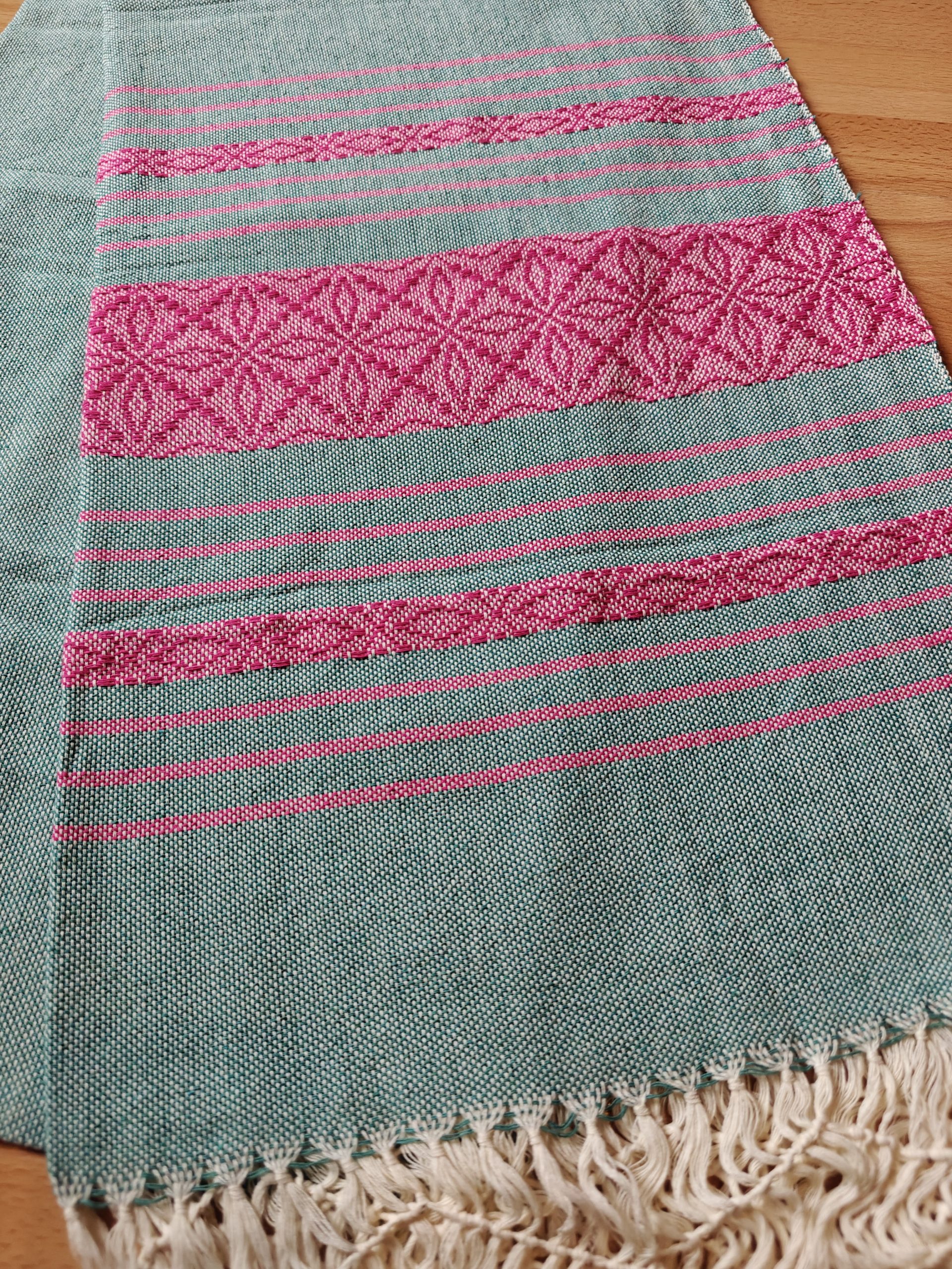 Extra-Wide Close Weave Rebozos 2.6 to 3 meter, with gorgeous patterns on the endings - Image 15