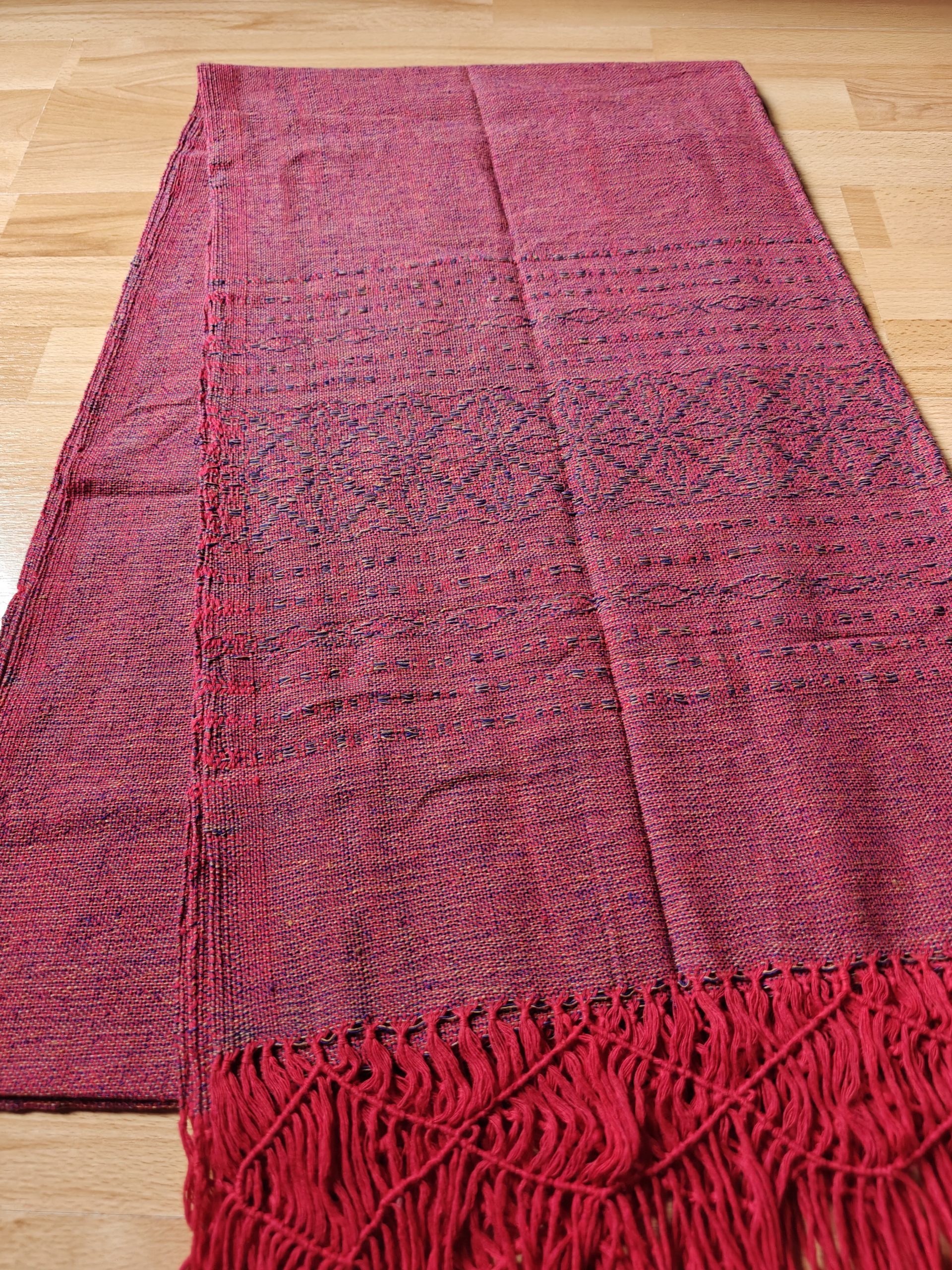 Extra-Wide Close Weave Rebozos 2.6 to 3 meter, with gorgeous patterns on the endings - Image 6