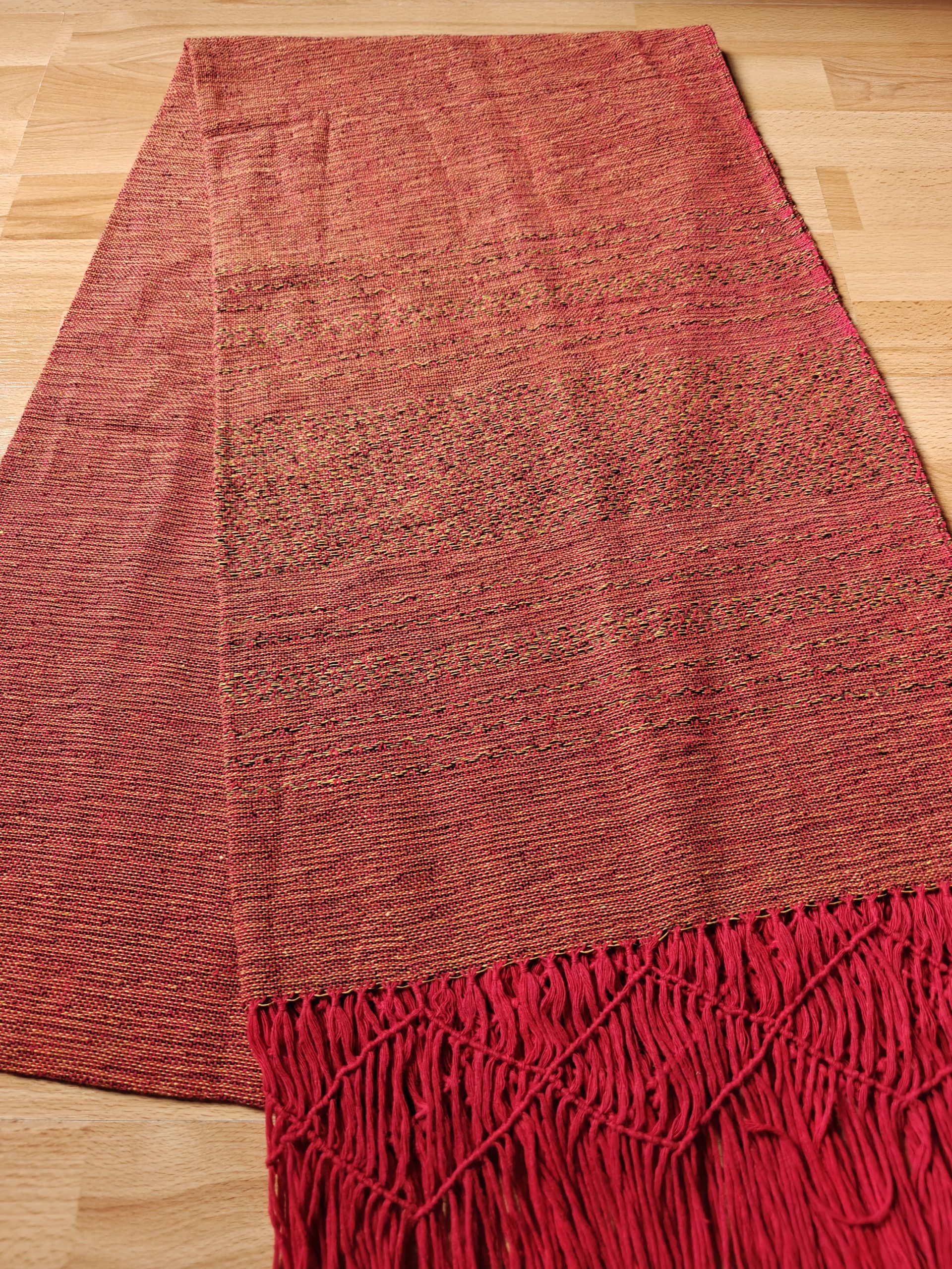 Extra-Wide Close Weave Rebozos 2.6 to 3 meter, with gorgeous patterns on the endings - Image 15