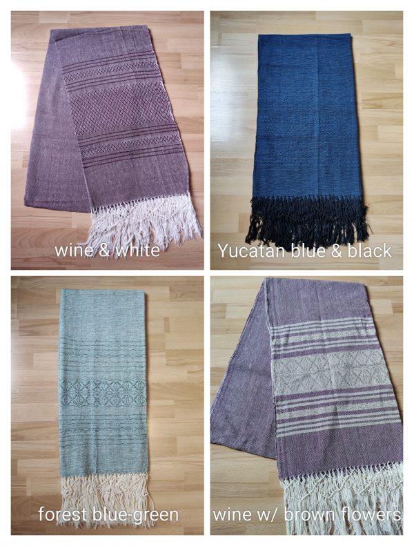 Extra-Wide Close Weave Rebozos 2.6 to 3 meter, with gorgeous patterns on the endings