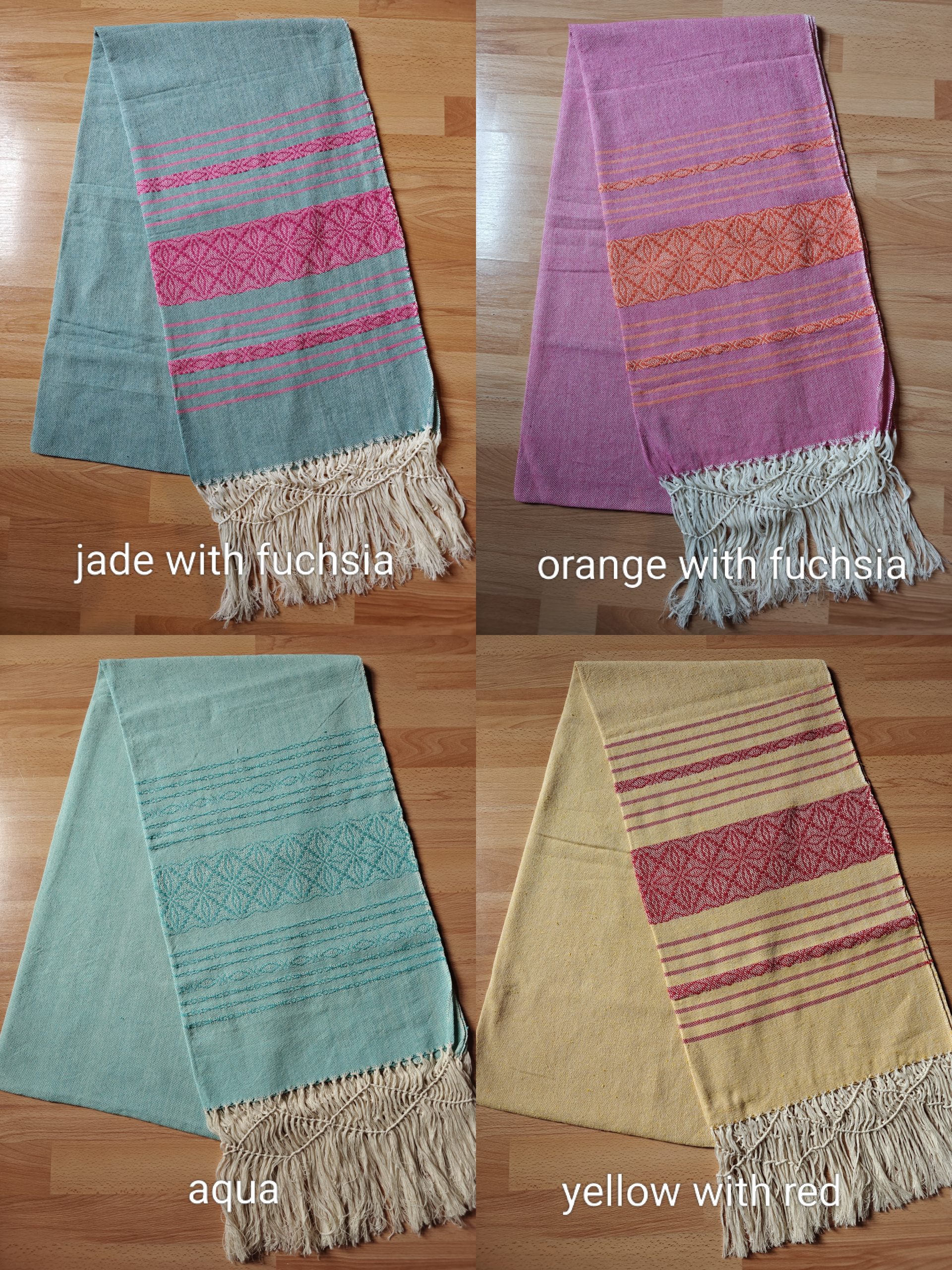 Extra-Wide Close Weave Rebozos 2.6 to 3 meter, with gorgeous patterns on the endings