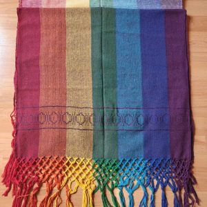 Close Weave Rebozo 2 meter Rainbow stripes