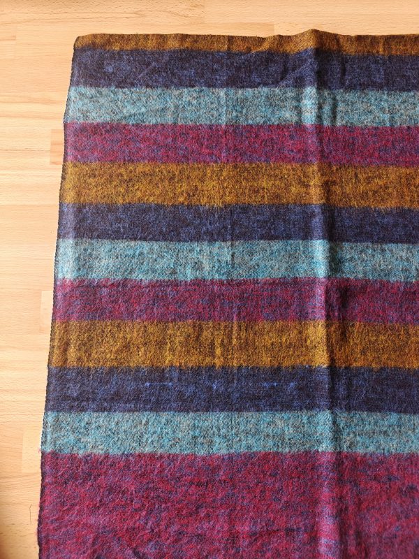 Handwoven Yak Wool Striped Shawl/Blanket - Image 15