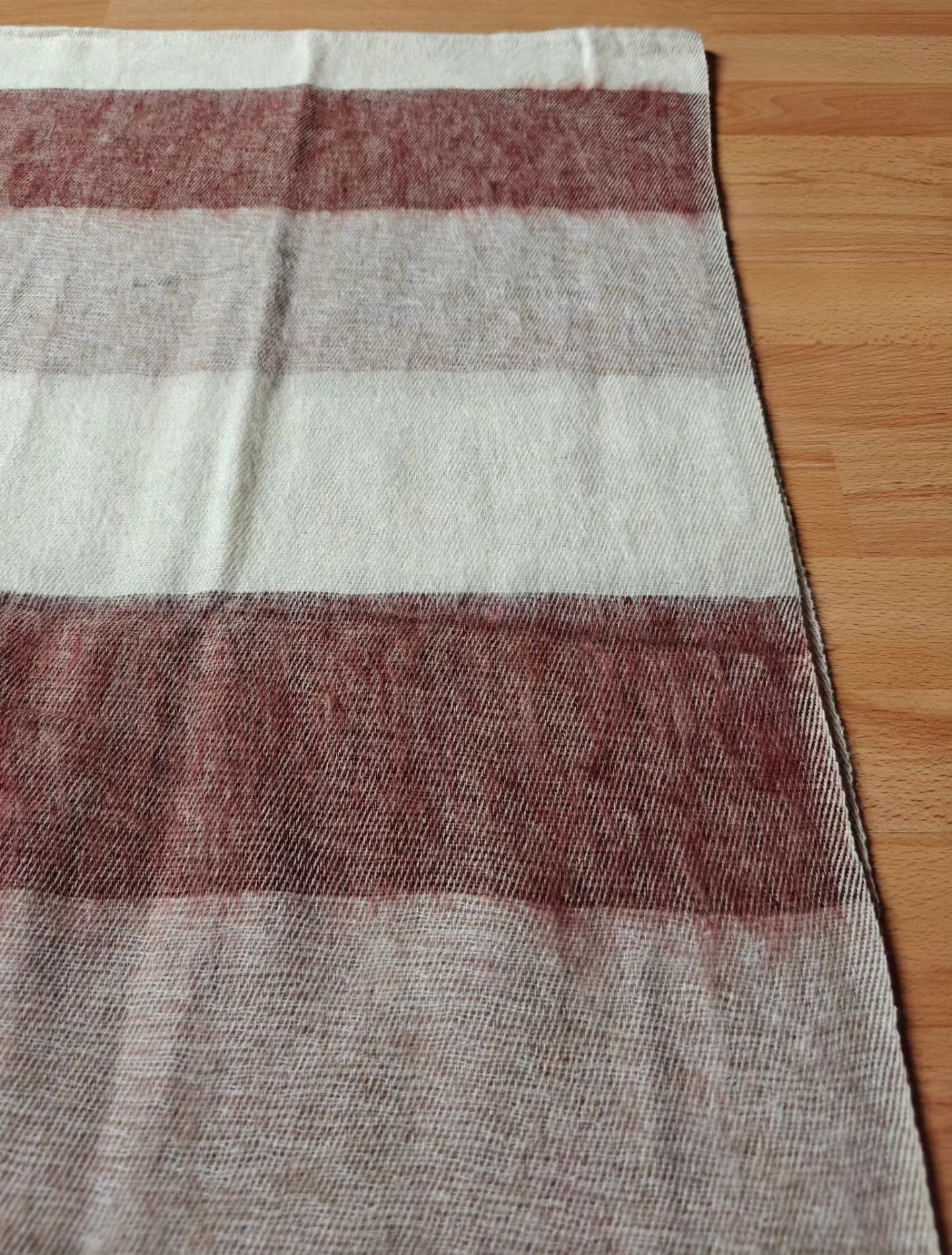 Handwoven Yak Wool Striped Shawl/Blanket - Image 23