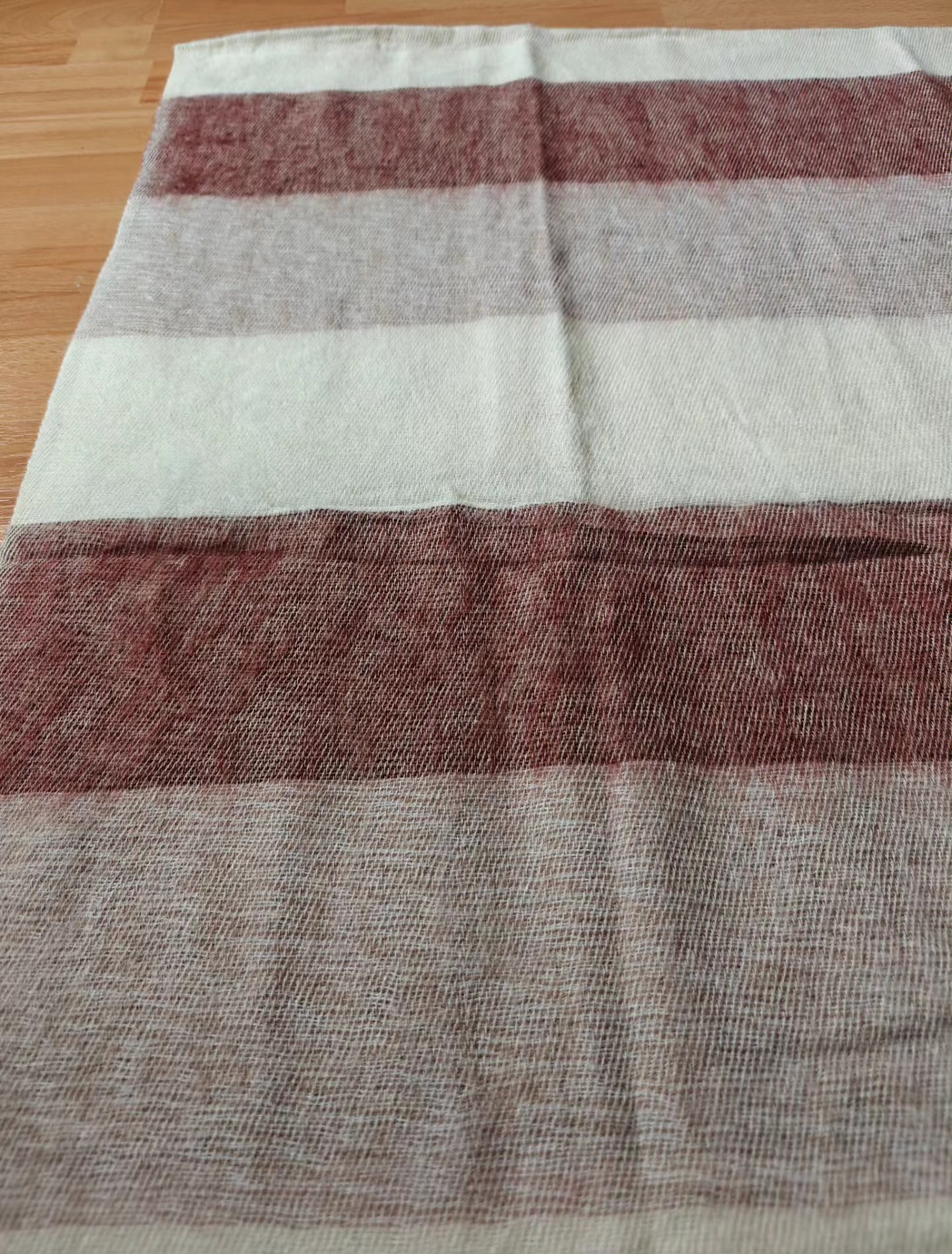 Handwoven Yak Wool Striped Shawl/Blanket - Image 21