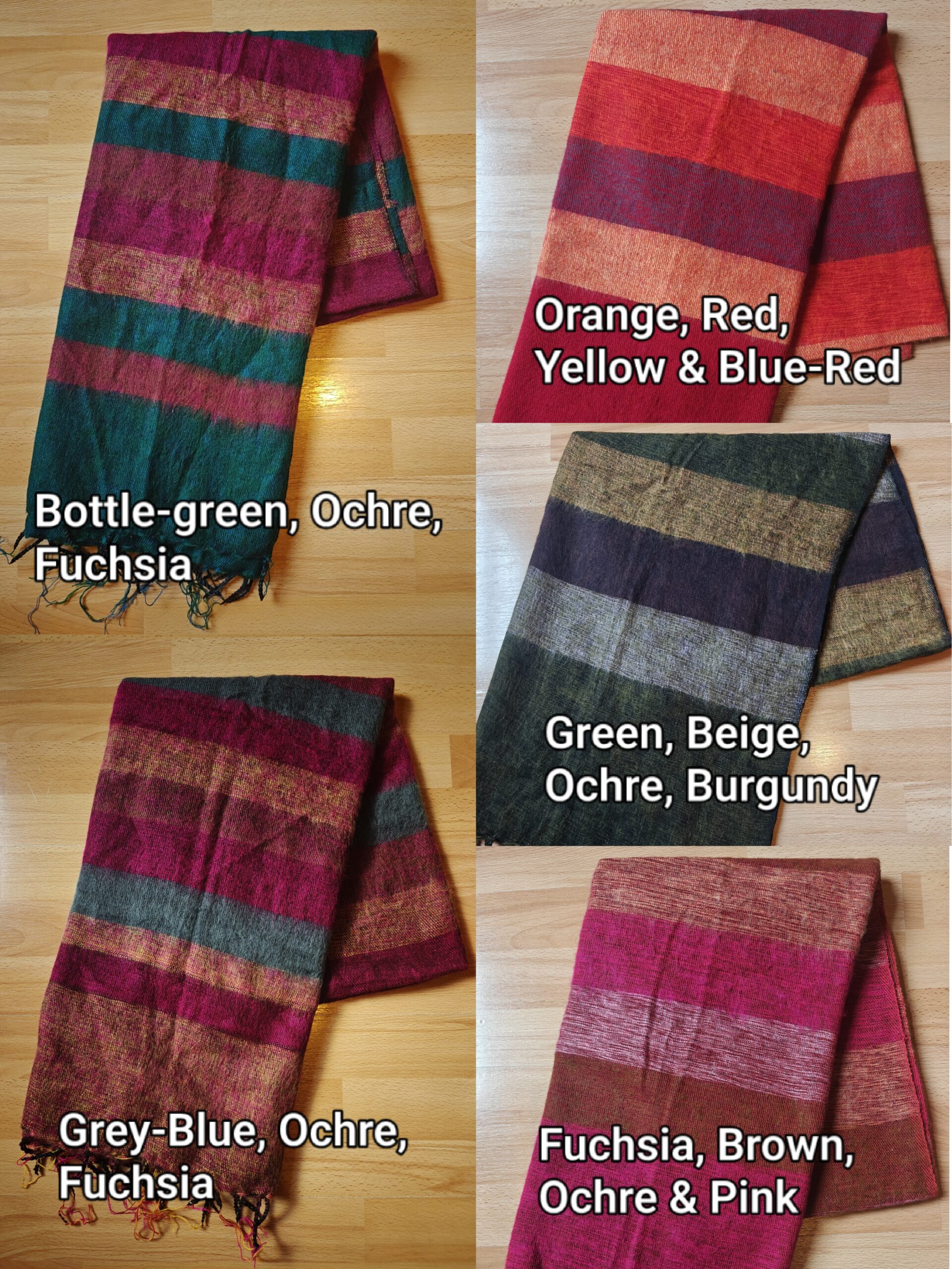 Handwoven Yak Wool Striped Shawl/Blanket - Image 2
