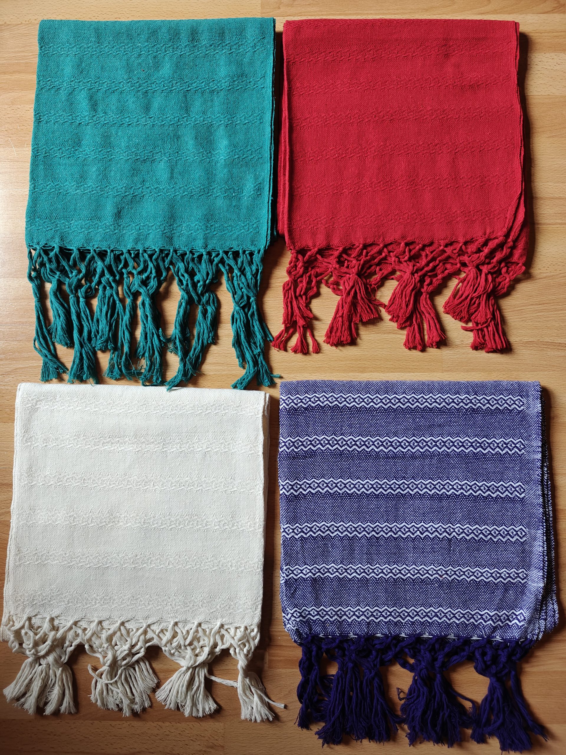 Close Weave Rebozos 2 meter Rhomboid pattern w/ simpler tassels