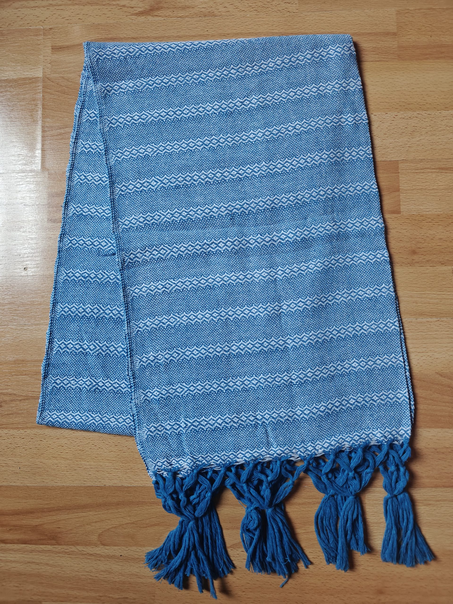 Close Weave Rebozos 2 meter Rhomboid pattern w/ simpler tassels - Image 12