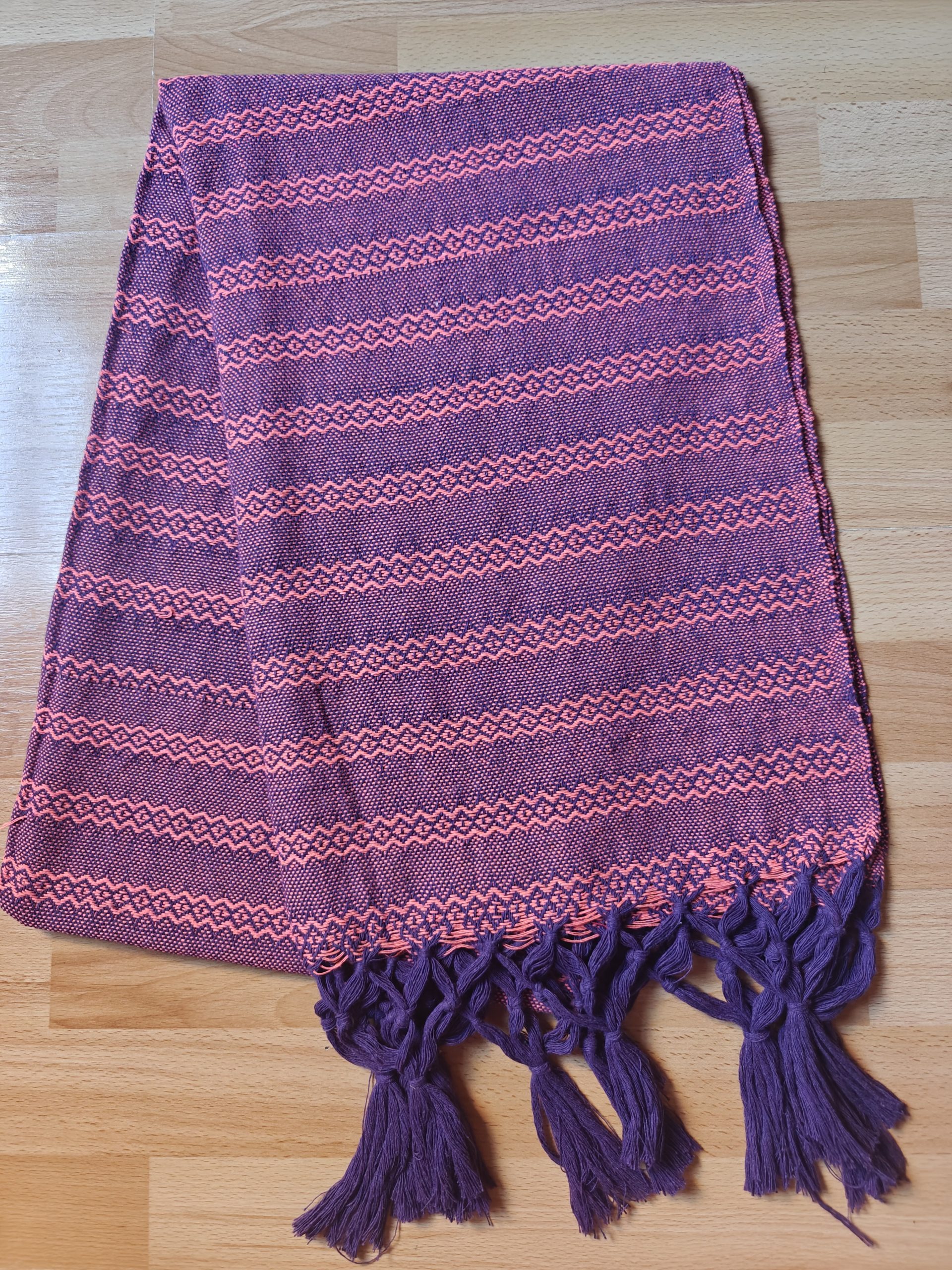 Close Weave Rebozos 2 meter Rhomboid pattern w/ simpler tassels - Image 10