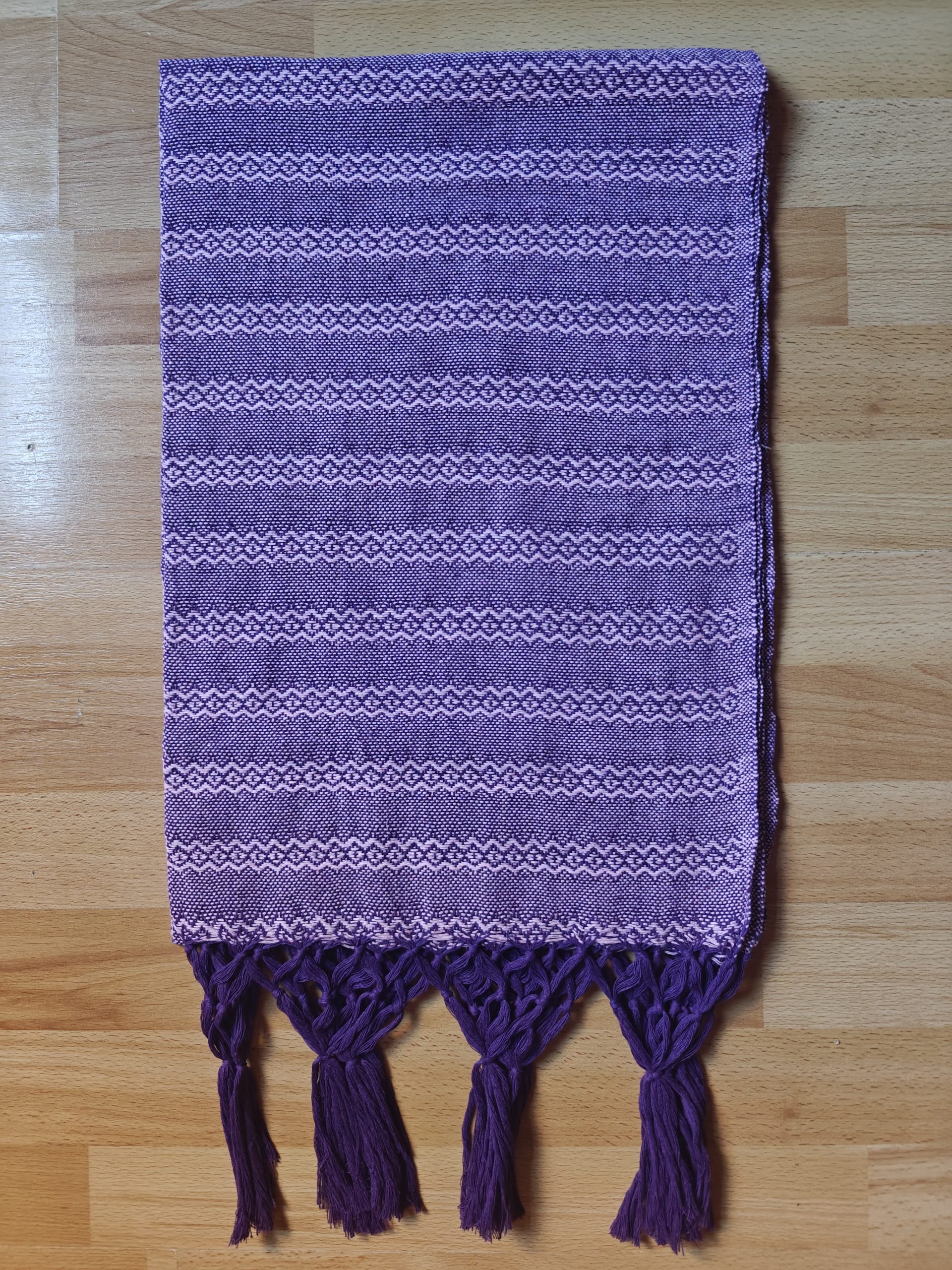 Close Weave Rebozos 2 meter Rhomboid pattern w/ simpler tassels - Image 12
