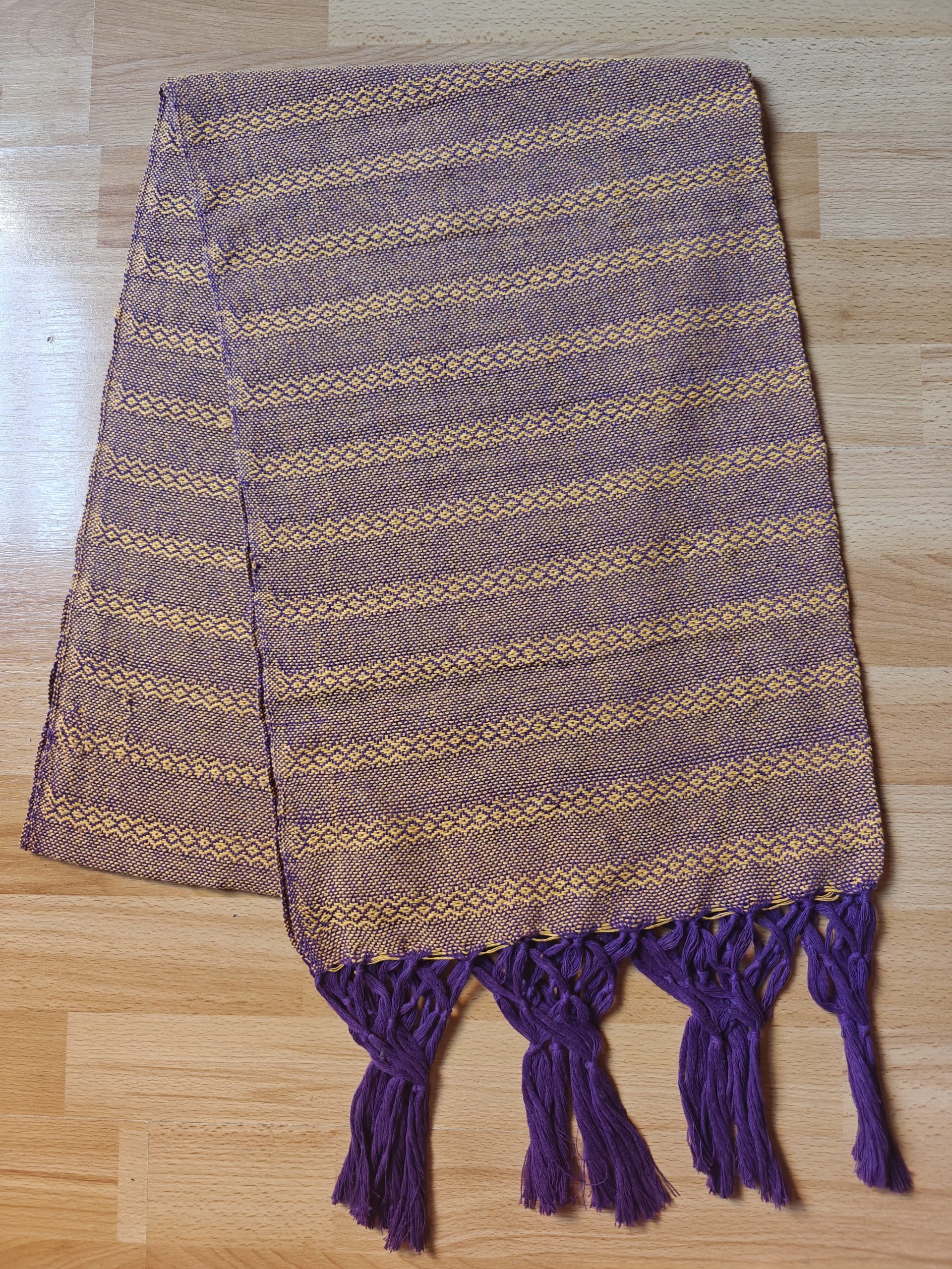 Close Weave Rebozos 2 meter Rhomboid pattern w/ simpler tassels - Image 4