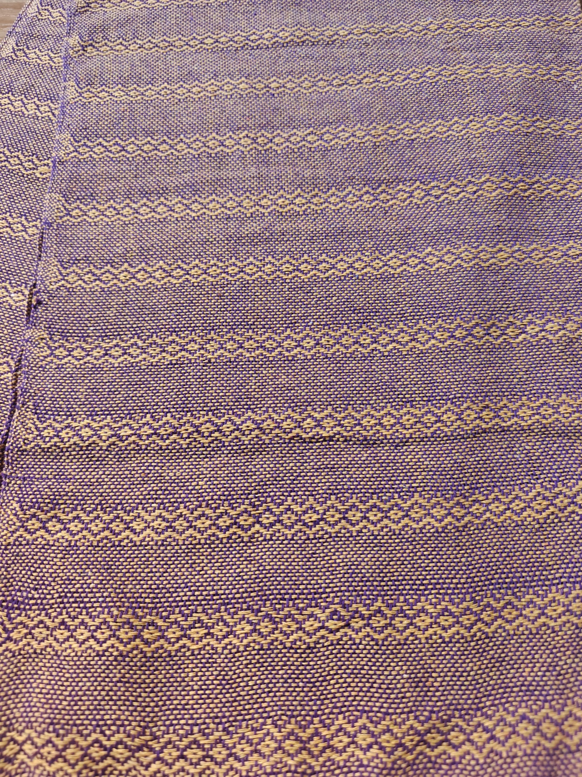 Close Weave Rebozos 2 meter Rhomboid pattern w/ simpler tassels - Image 5