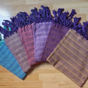 Close Weave Rebozos 2 meter Rhomboid pattern w/ simpler tassels