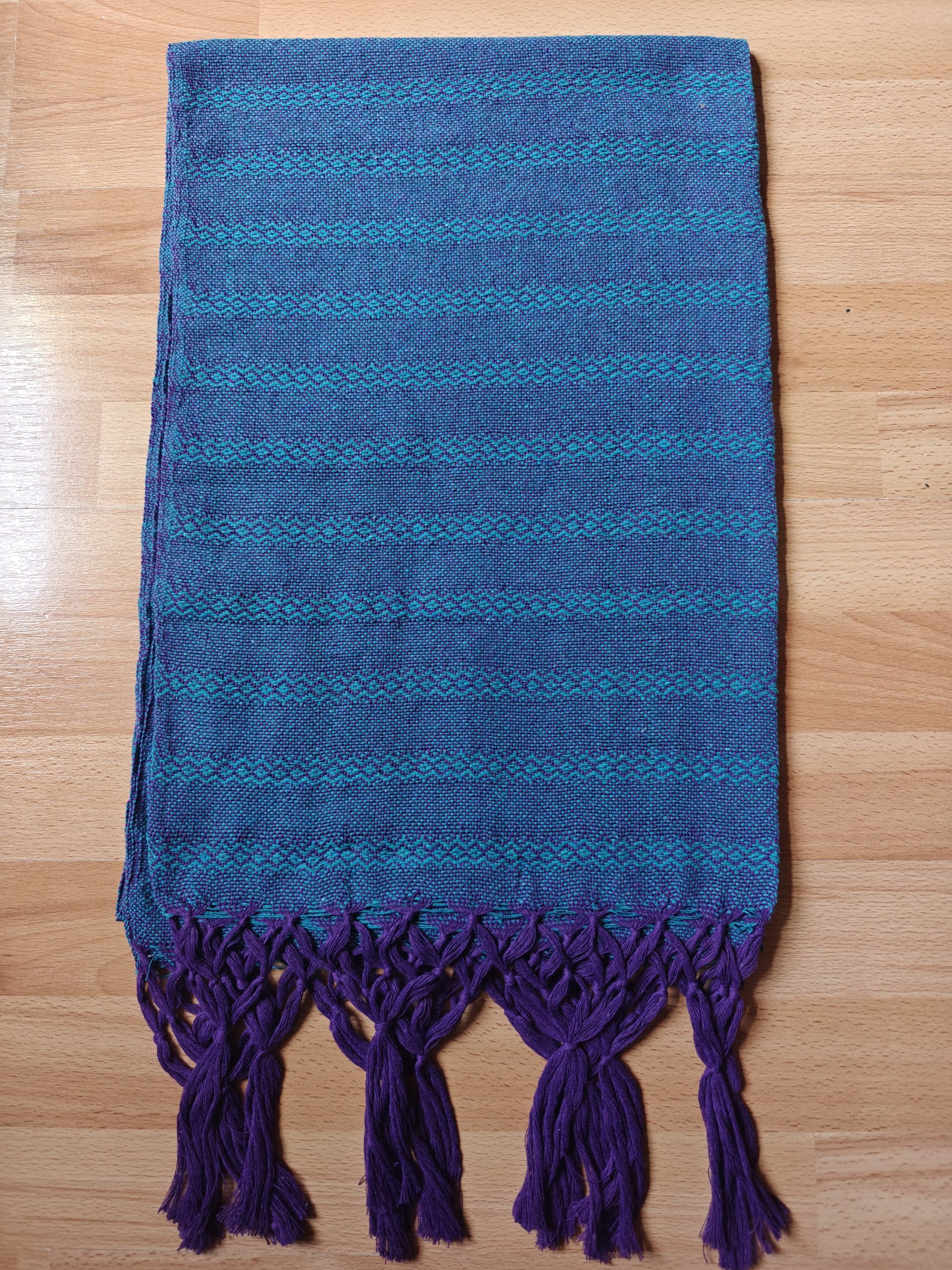 Close Weave Rebozos 2 meter Rhomboid pattern w/ simpler tassels - Image 14