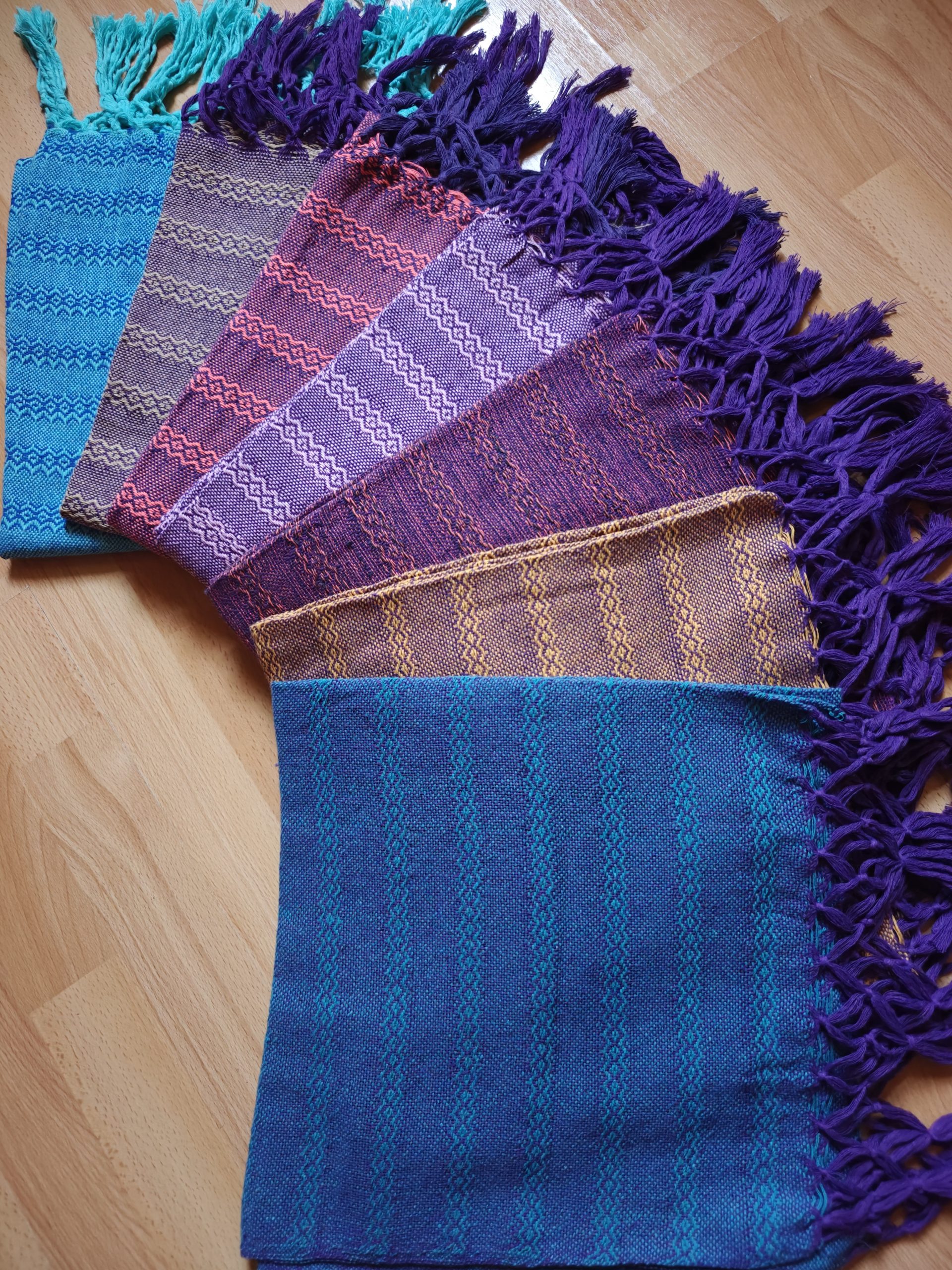 Close Weave Rebozos 2 meter Rhomboid pattern w/ simpler tassels - Image 24