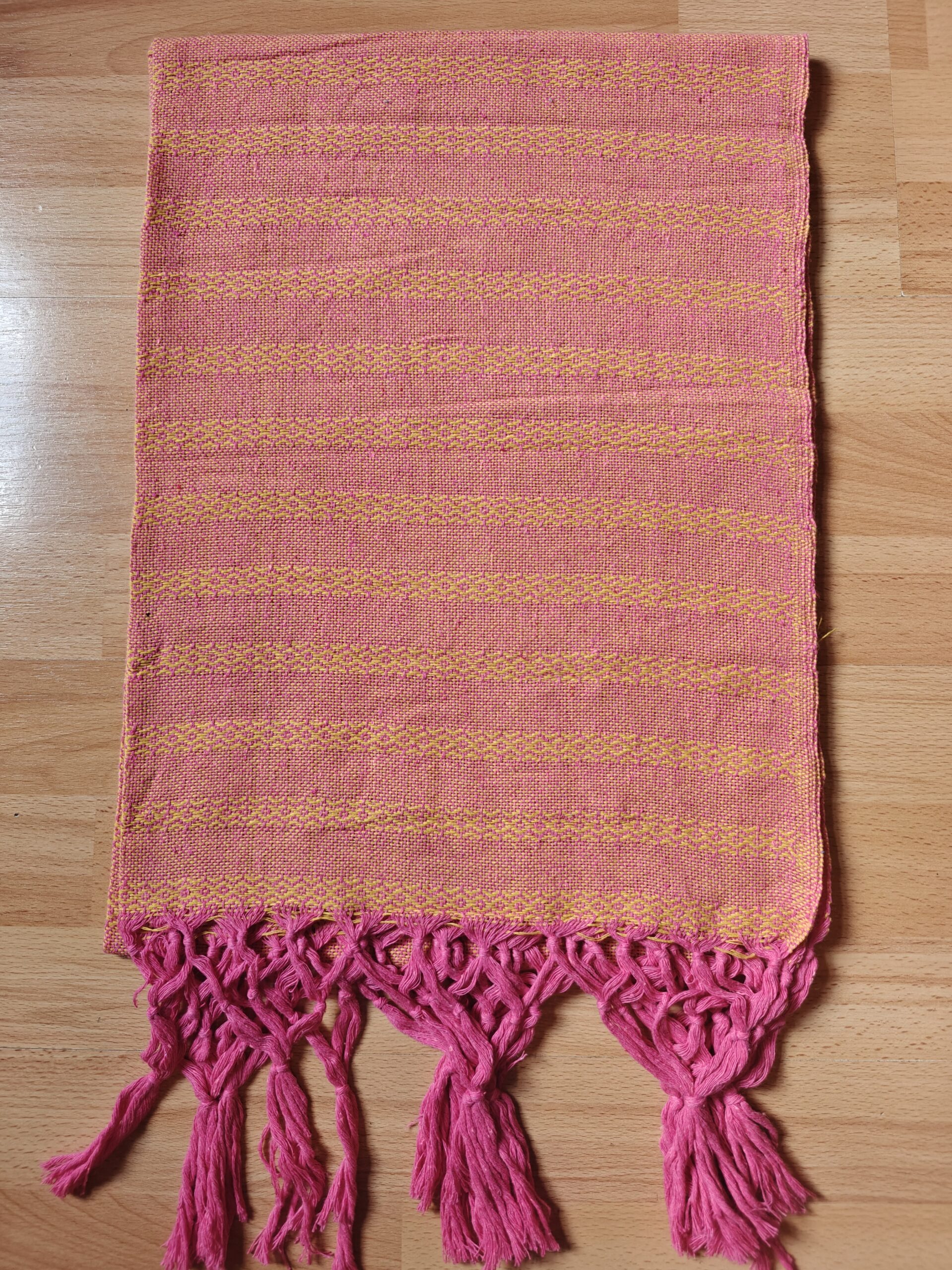Close Weave Rebozos 2 meter Rhomboid pattern w/ simpler tassels - Image 2