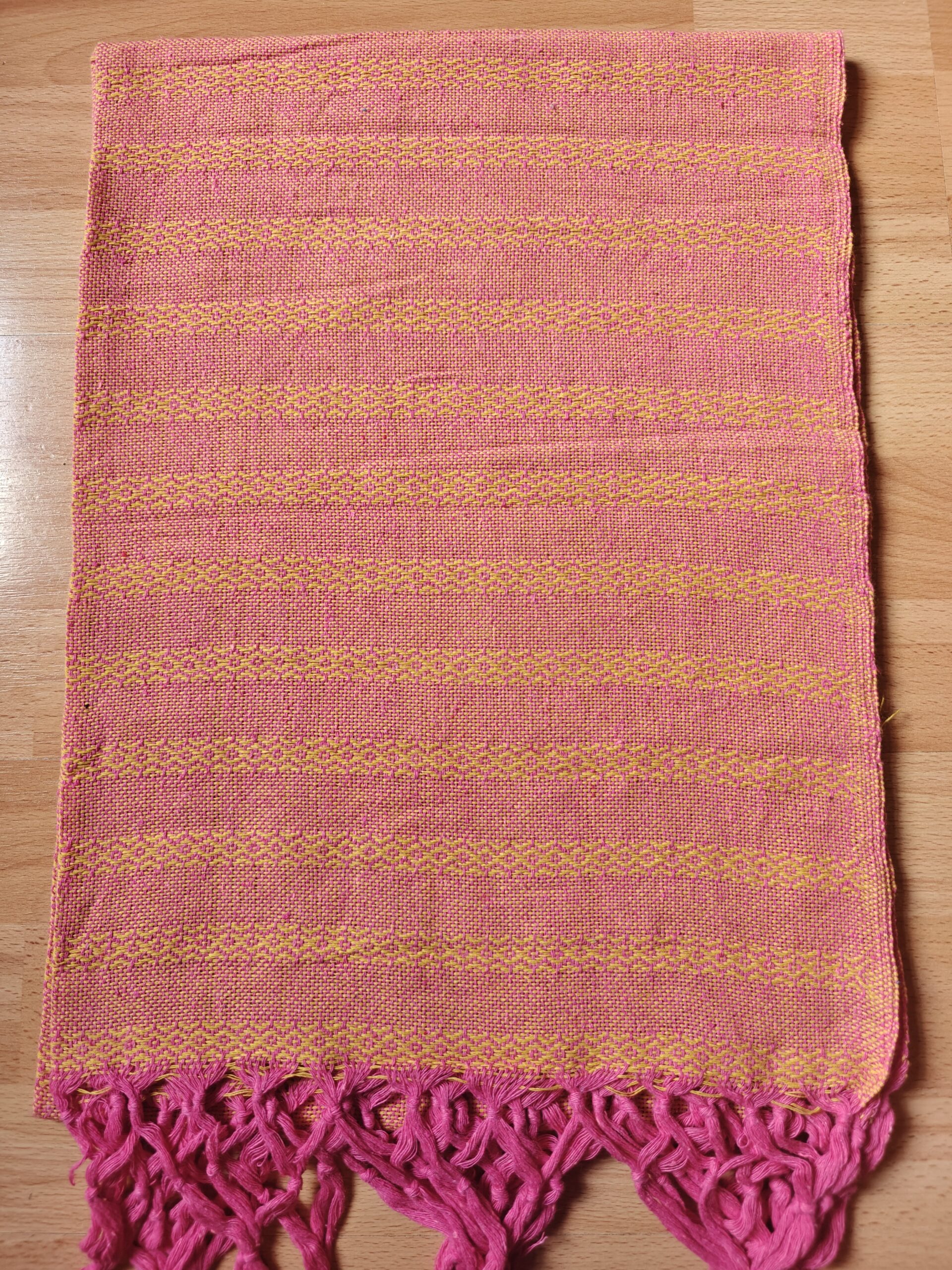 Close Weave Rebozos 2 meter Rhomboid pattern w/ simpler tassels - Image 4