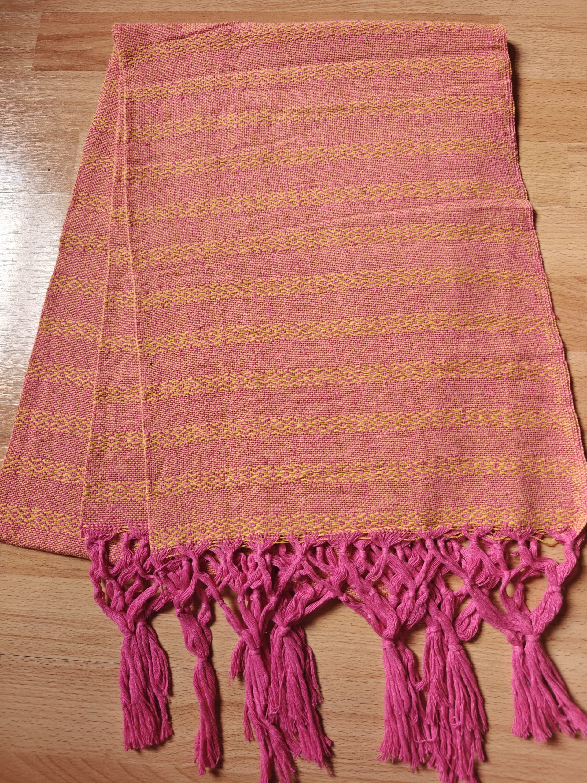 Close Weave Rebozos 2 meter Rhomboid pattern w/ simpler tassels - Image 3