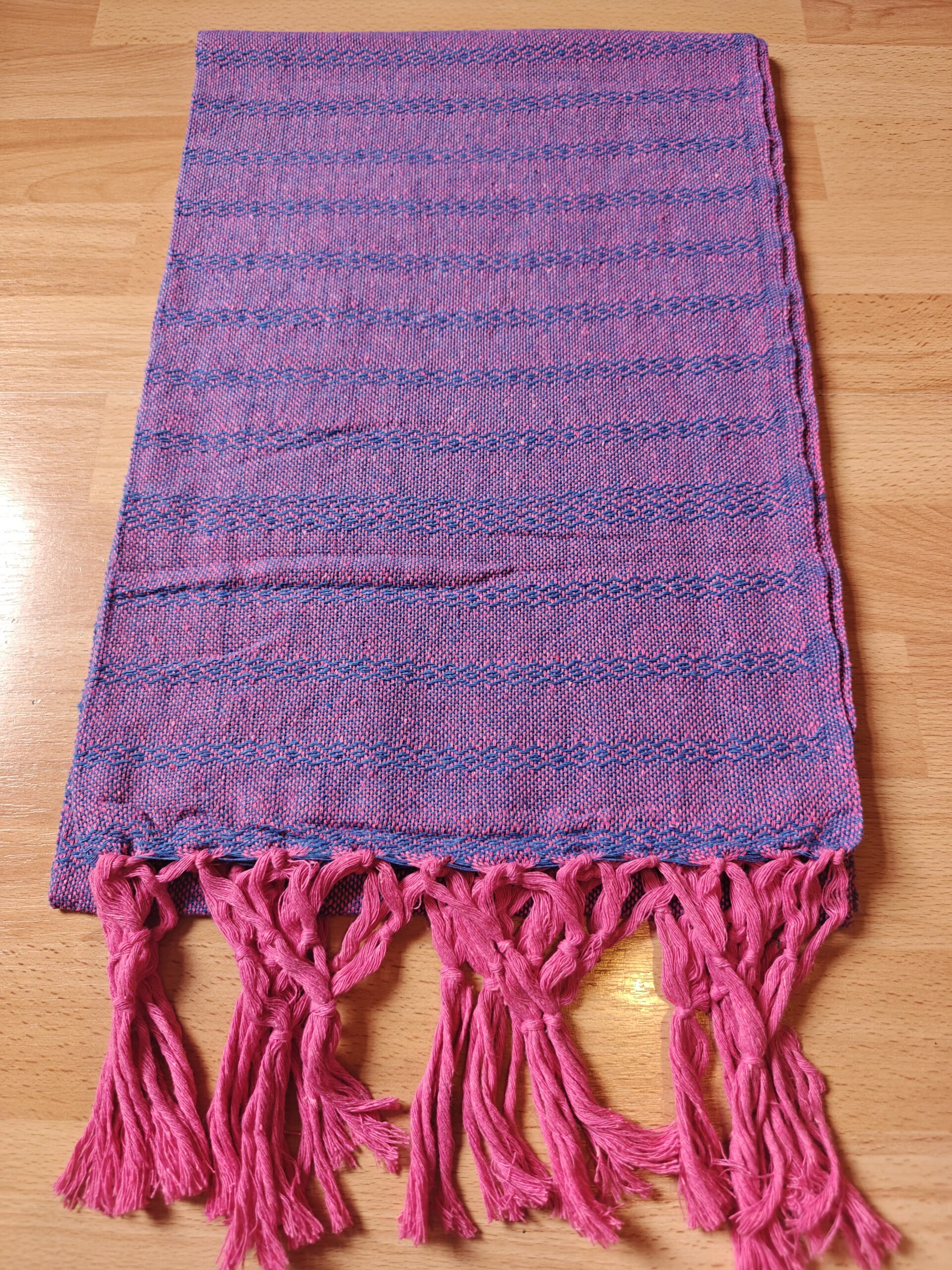 Close Weave Rebozos 2 meter Rhomboid pattern w/ simpler tassels - Image 9