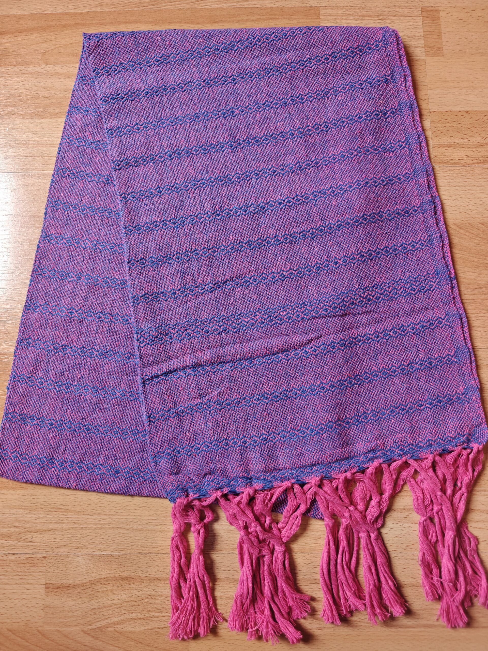 Close Weave Rebozos 2 meter Rhomboid pattern w/ simpler tassels - Image 11