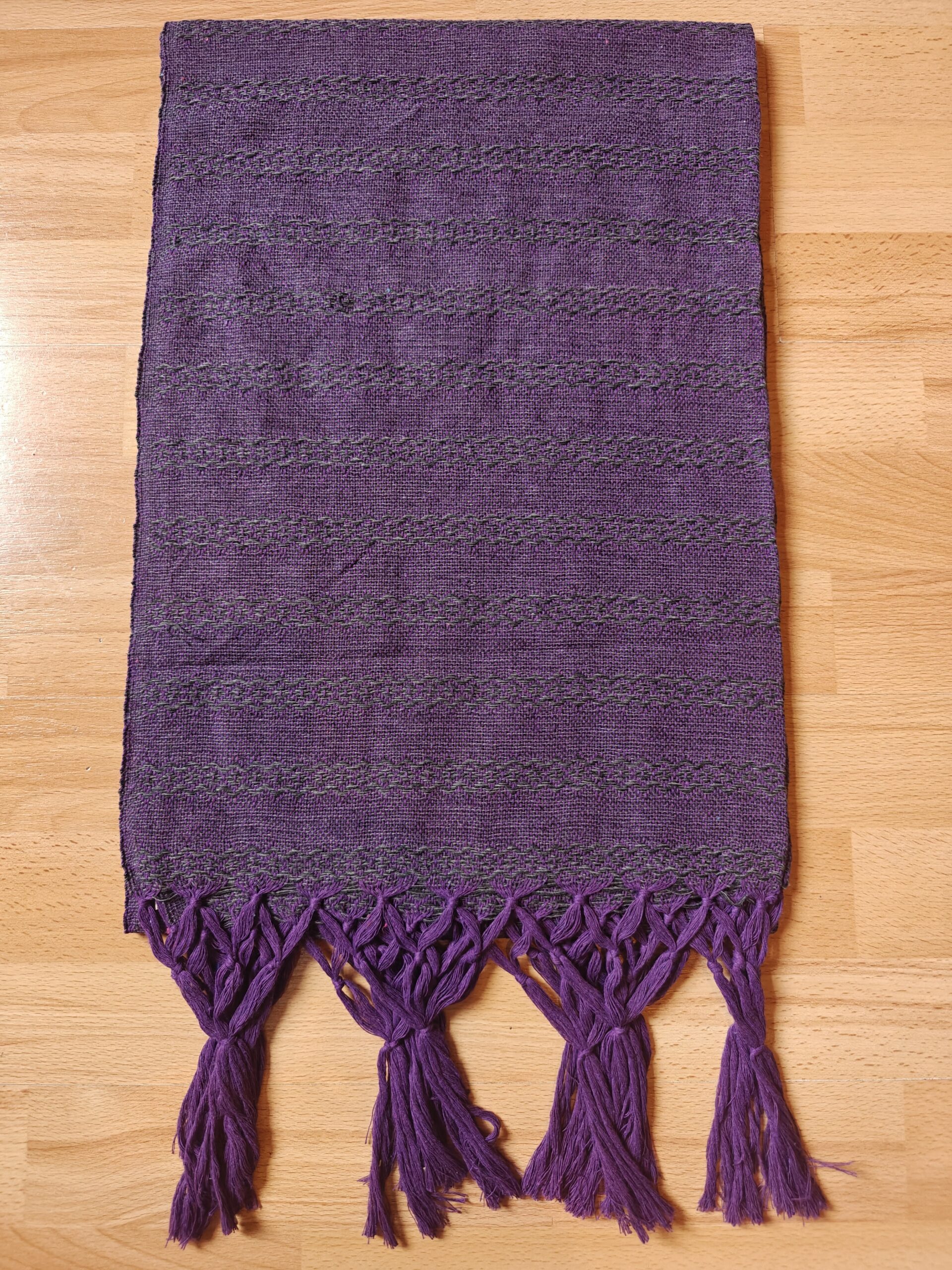 Close Weave Rebozos 2 meter Rhomboid pattern w/ simpler tassels - Image 25
