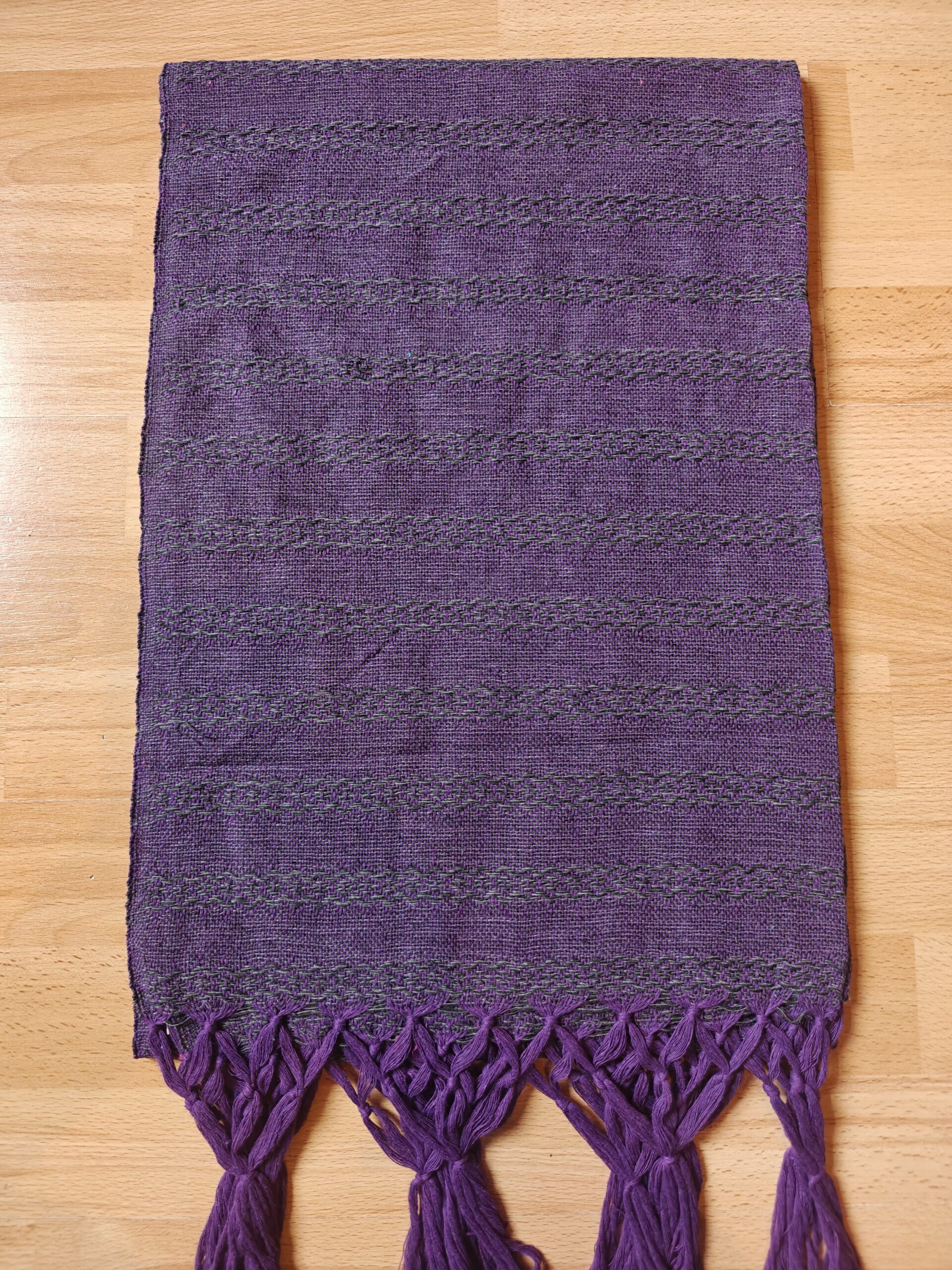 Close Weave Rebozos 2 meter Rhomboid pattern w/ simpler tassels - Image 28
