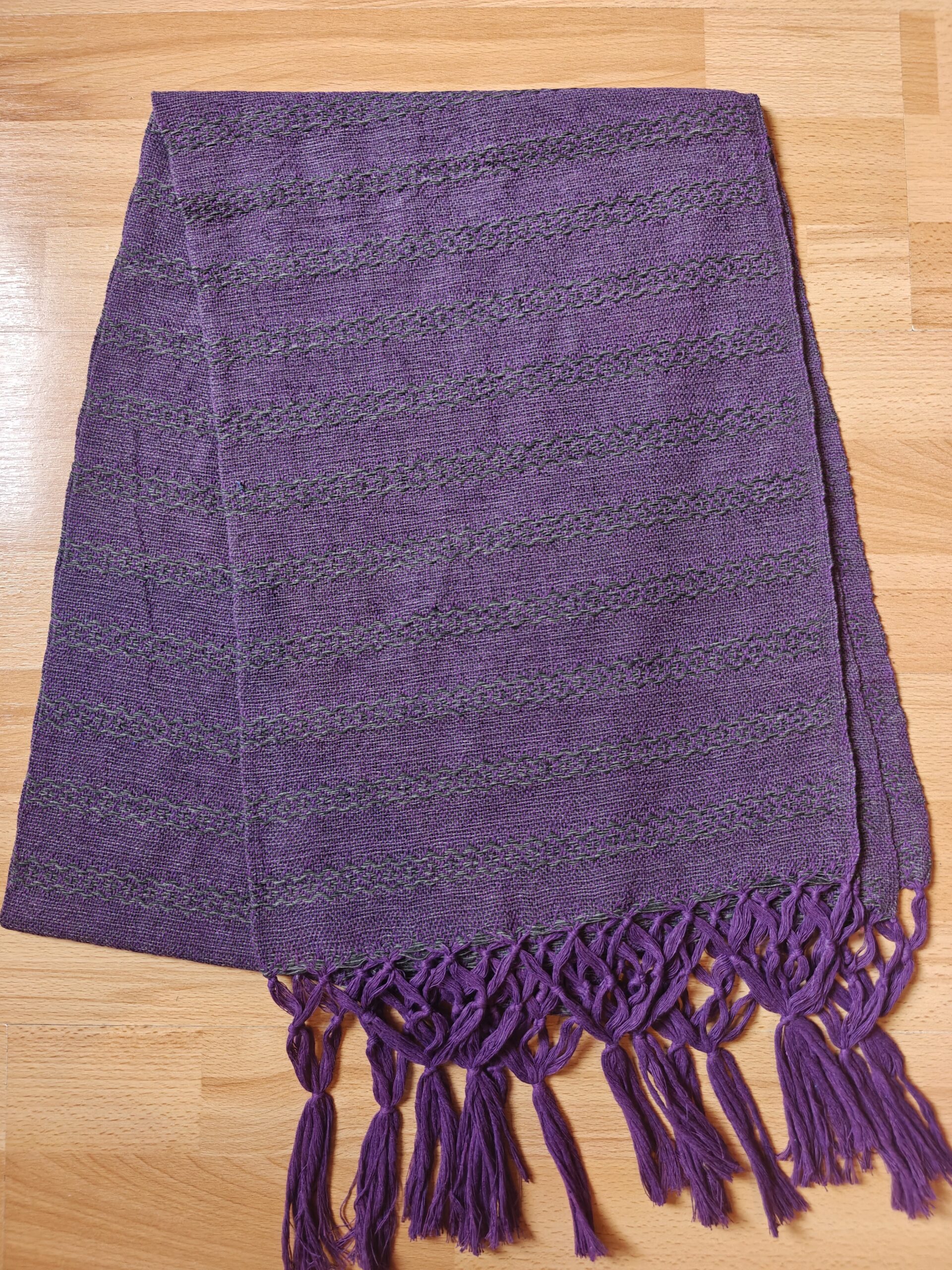 Close Weave Rebozos 2 meter Rhomboid pattern w/ simpler tassels - Image 27