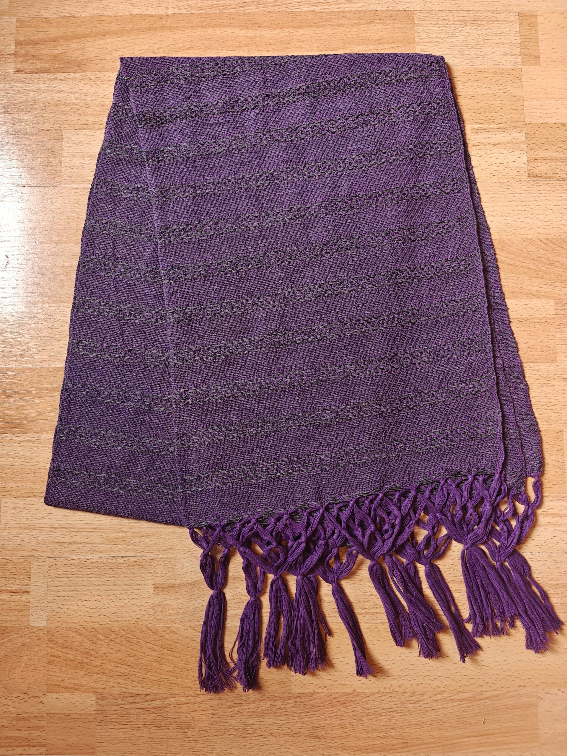 Close Weave Rebozos 2 meter Rhomboid pattern w/ simpler tassels - Image 26