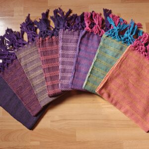 Close Weave Rebozos 2 meter Rhomboid pattern w/ simpler tassels