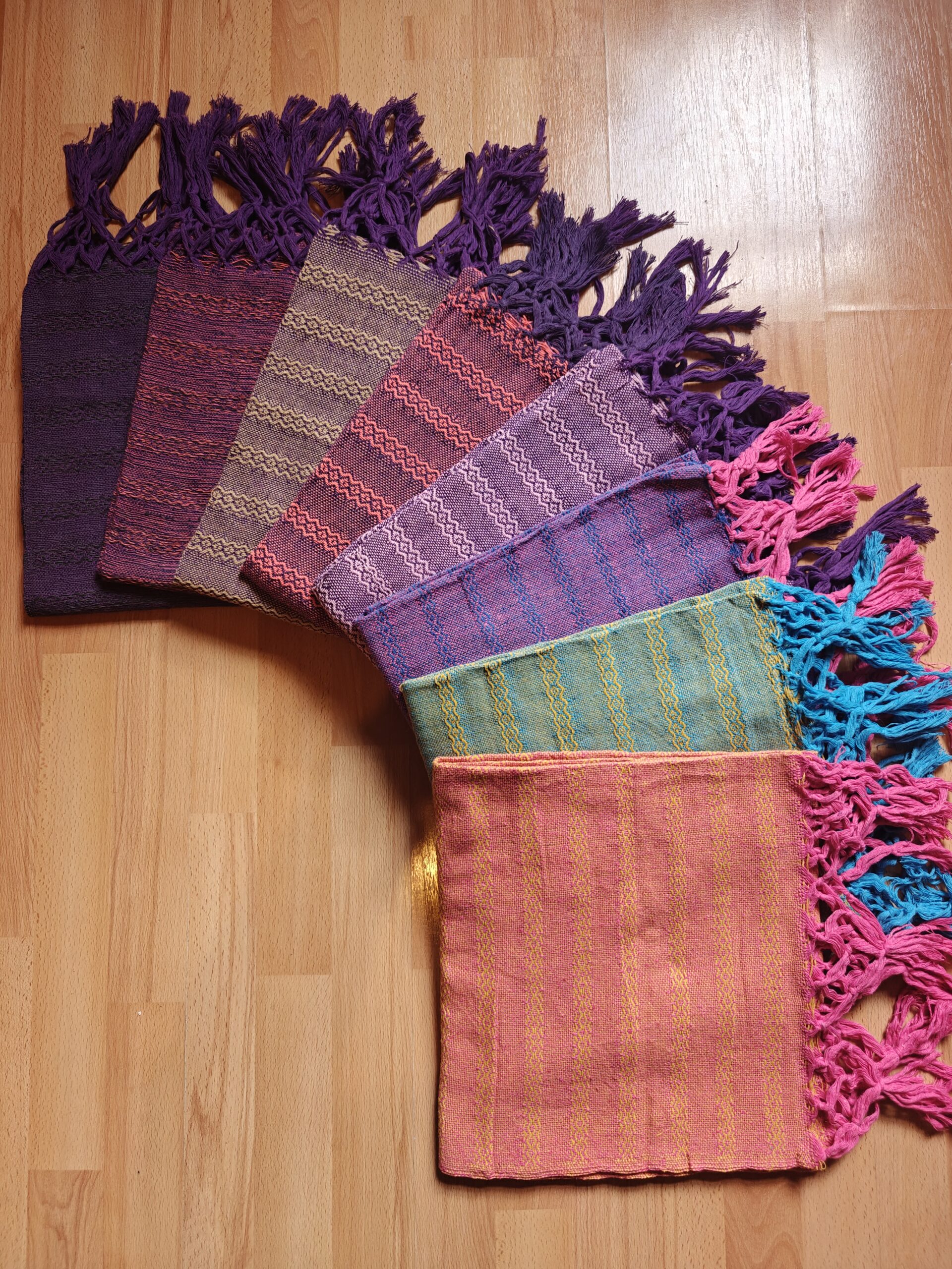 Close Weave Rebozos 2 meter Rhomboid pattern w/ simpler tassels - Image 30