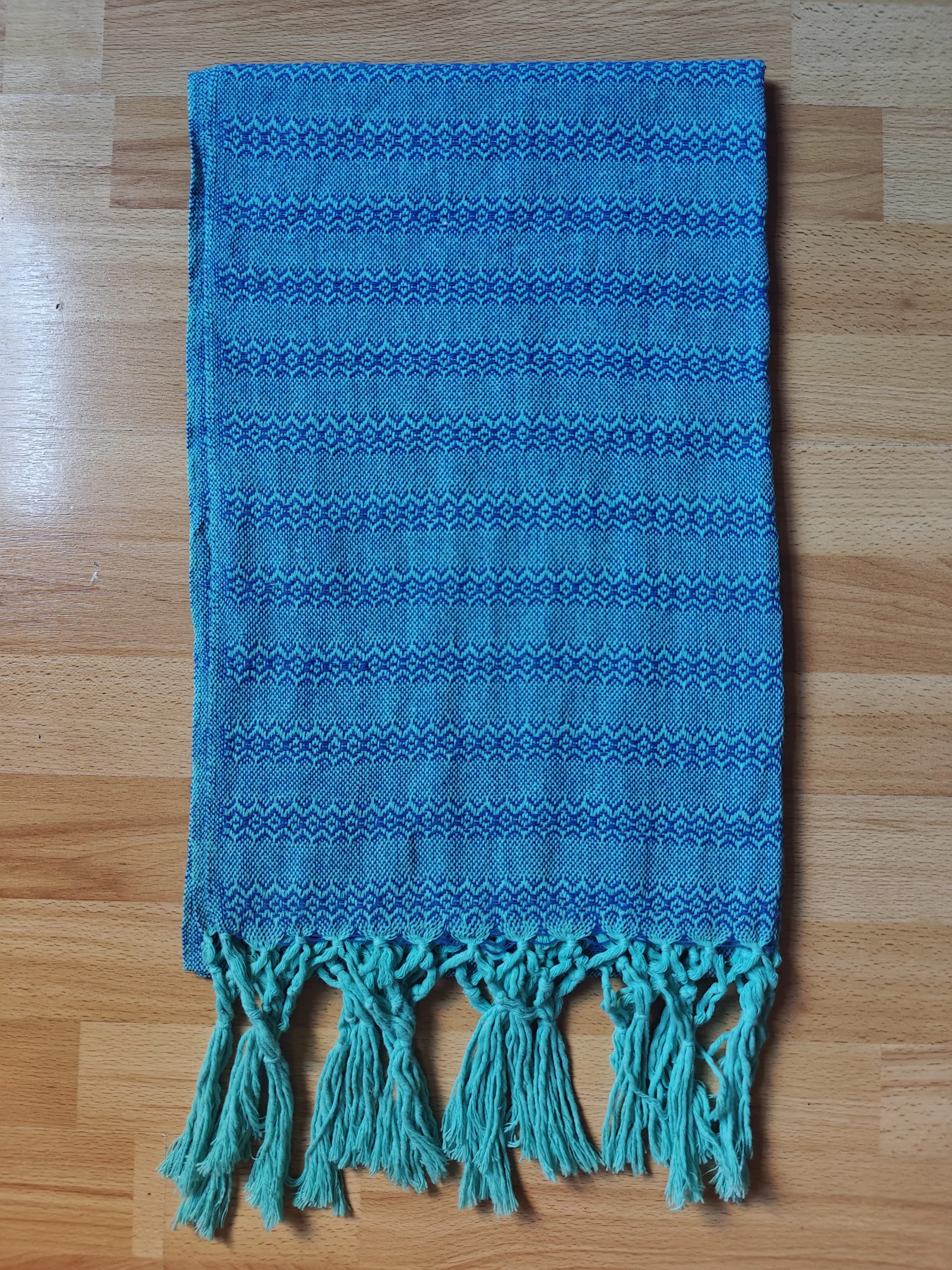 Close Weave Rebozos 2 meter Rhomboid pattern w/ simpler tassels - Image 20