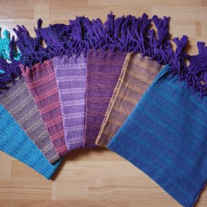 Close Weave Rebozos 2 meter Rhomboid pattern w/ simpler tassels
