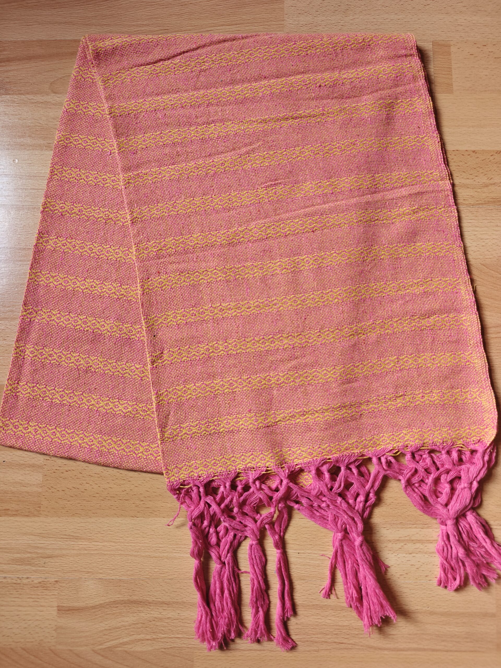 Close Weave Rebozos 2 meter Rhomboid pattern w/ simpler tassels - Image 5