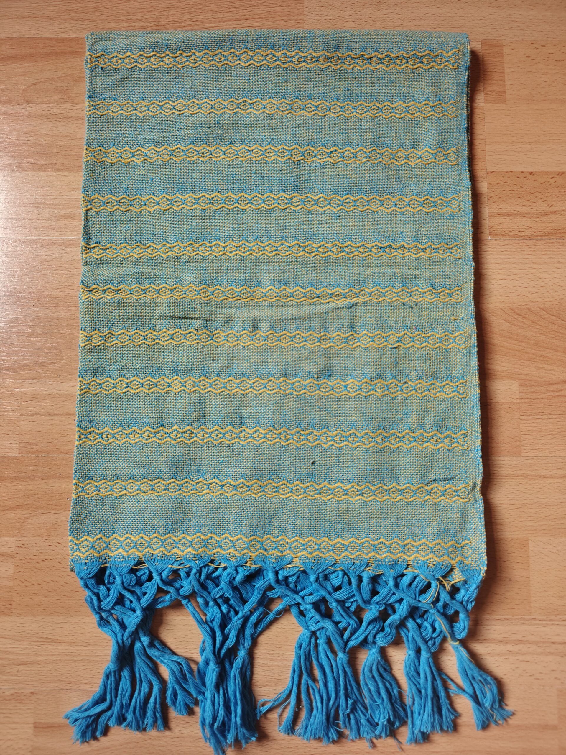 Close Weave Rebozos 2 meter Rhomboid pattern w/ simpler tassels - Image 8