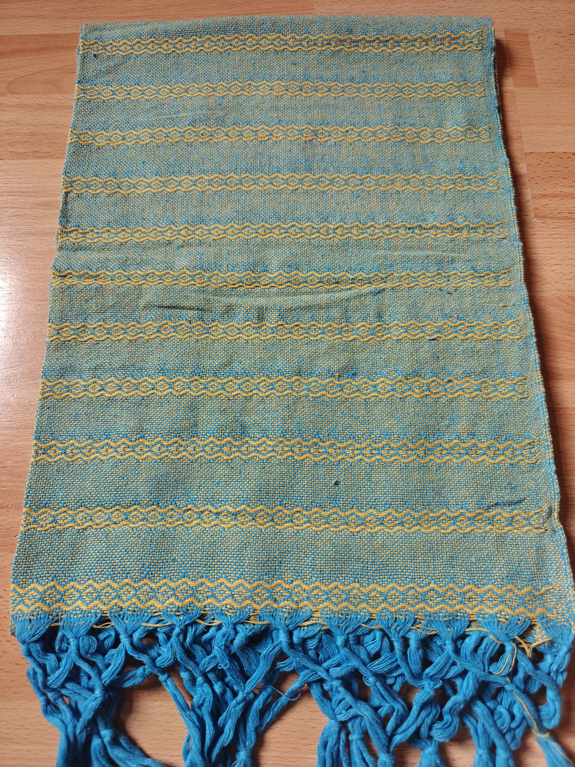 Close Weave Rebozos 2 meter Rhomboid pattern w/ simpler tassels - Image 6