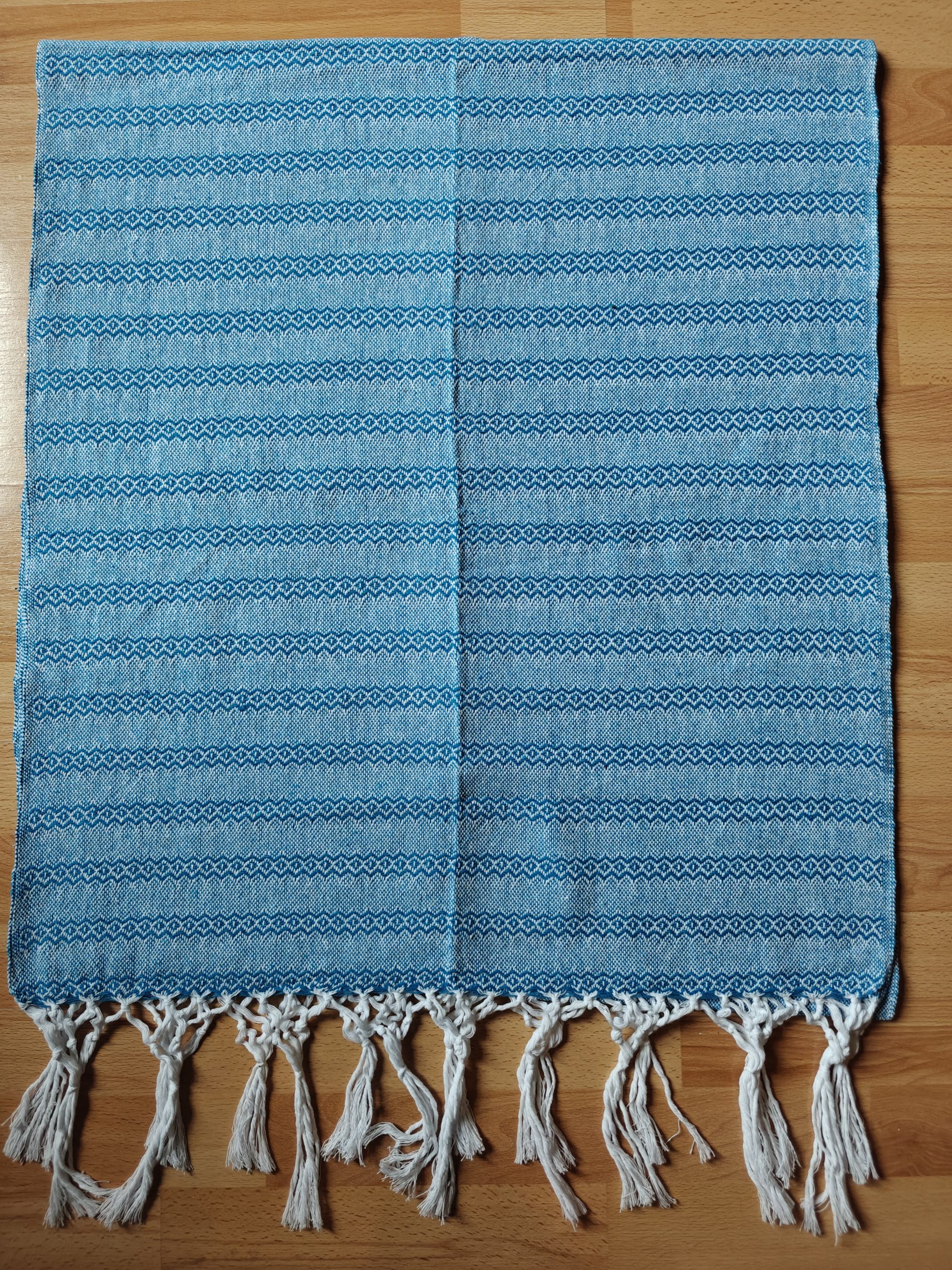 Close Weave Rebozos 3 meter Rhomboid pattern w/ simpler tassels - Image 4