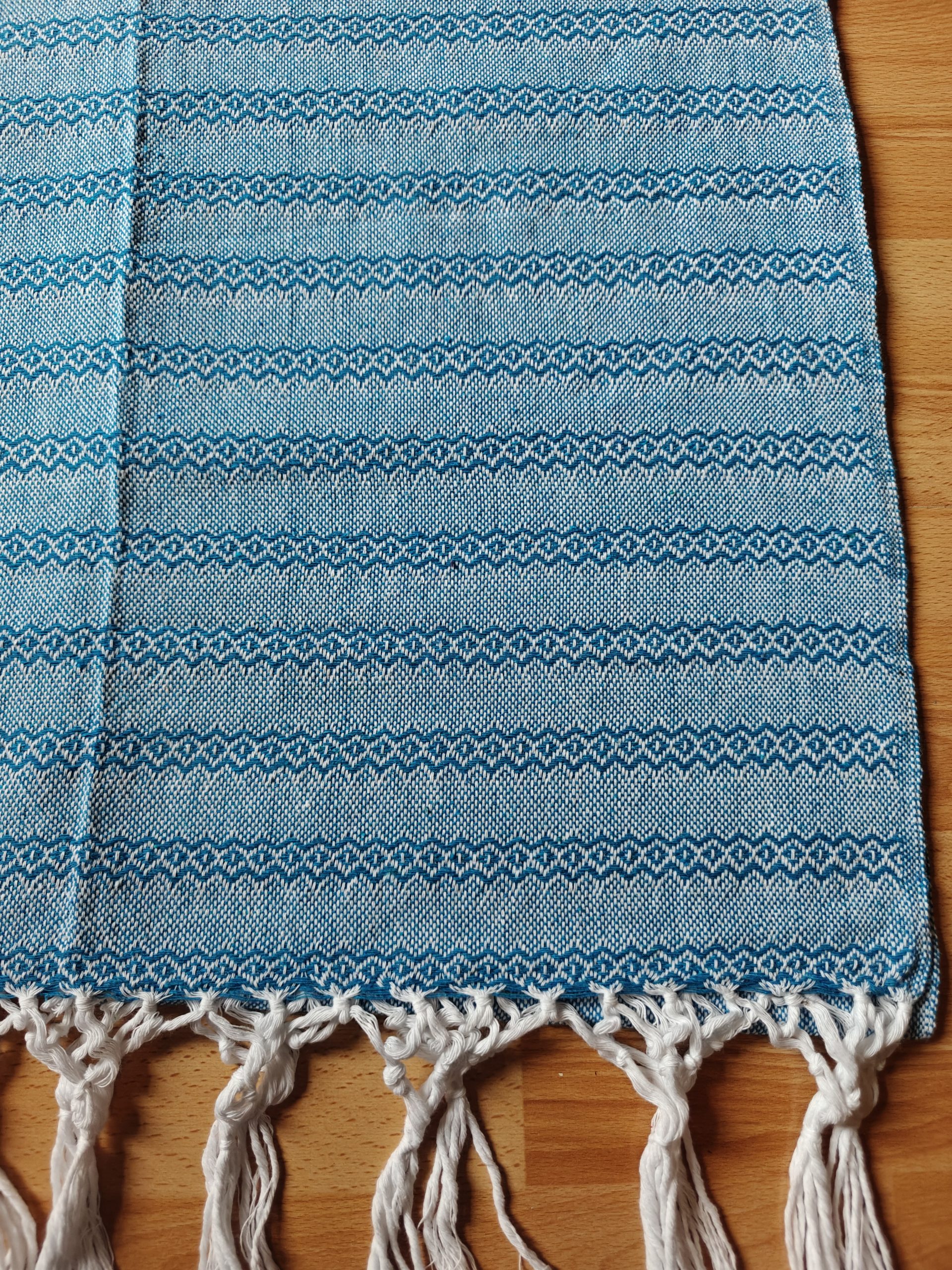 Close Weave Rebozos 3 meter Rhomboid pattern w/ simpler tassels - Image 6