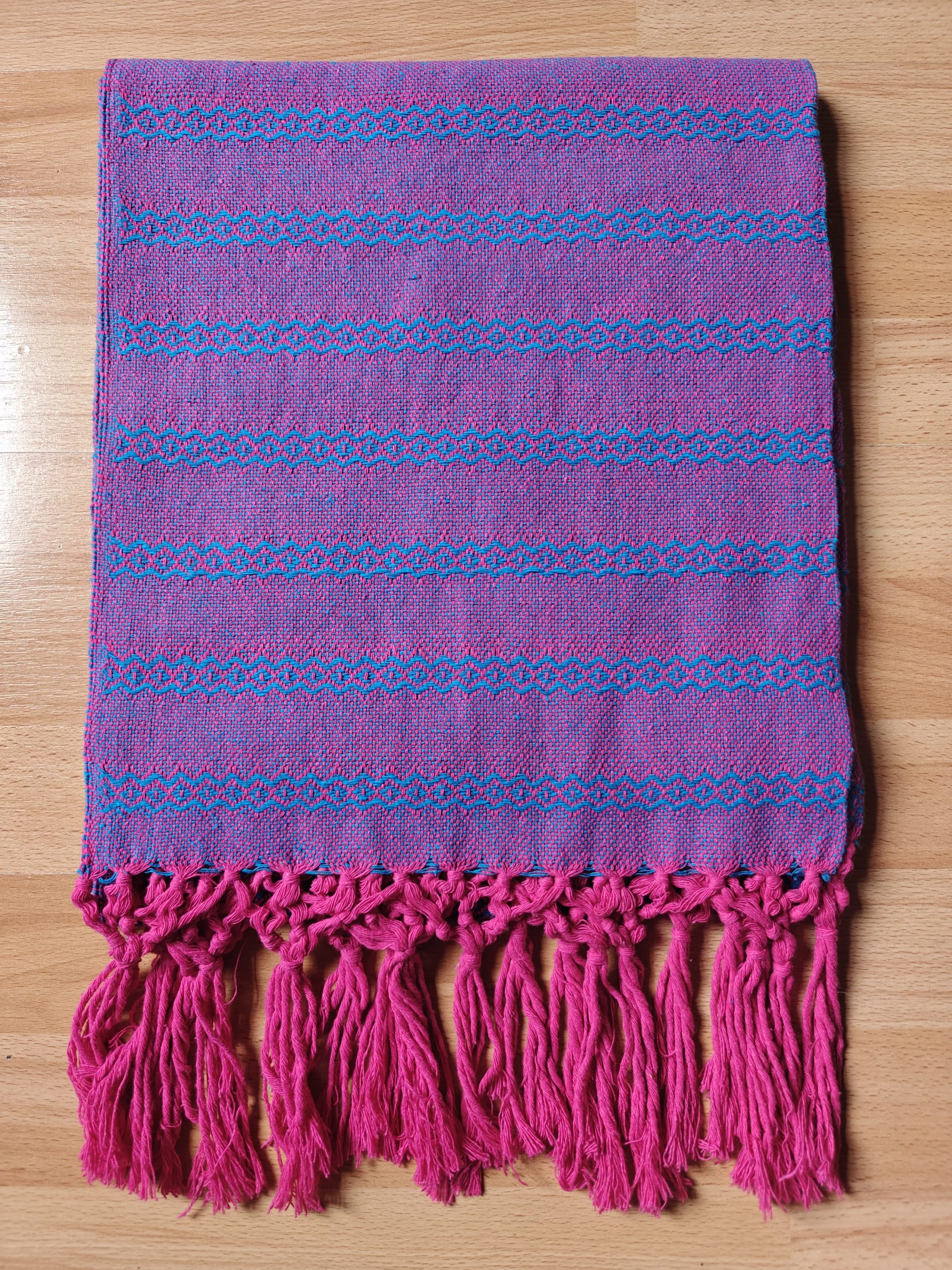 Close Weave Rebozos 3 meter Rhomboid pattern w/ simpler tassels