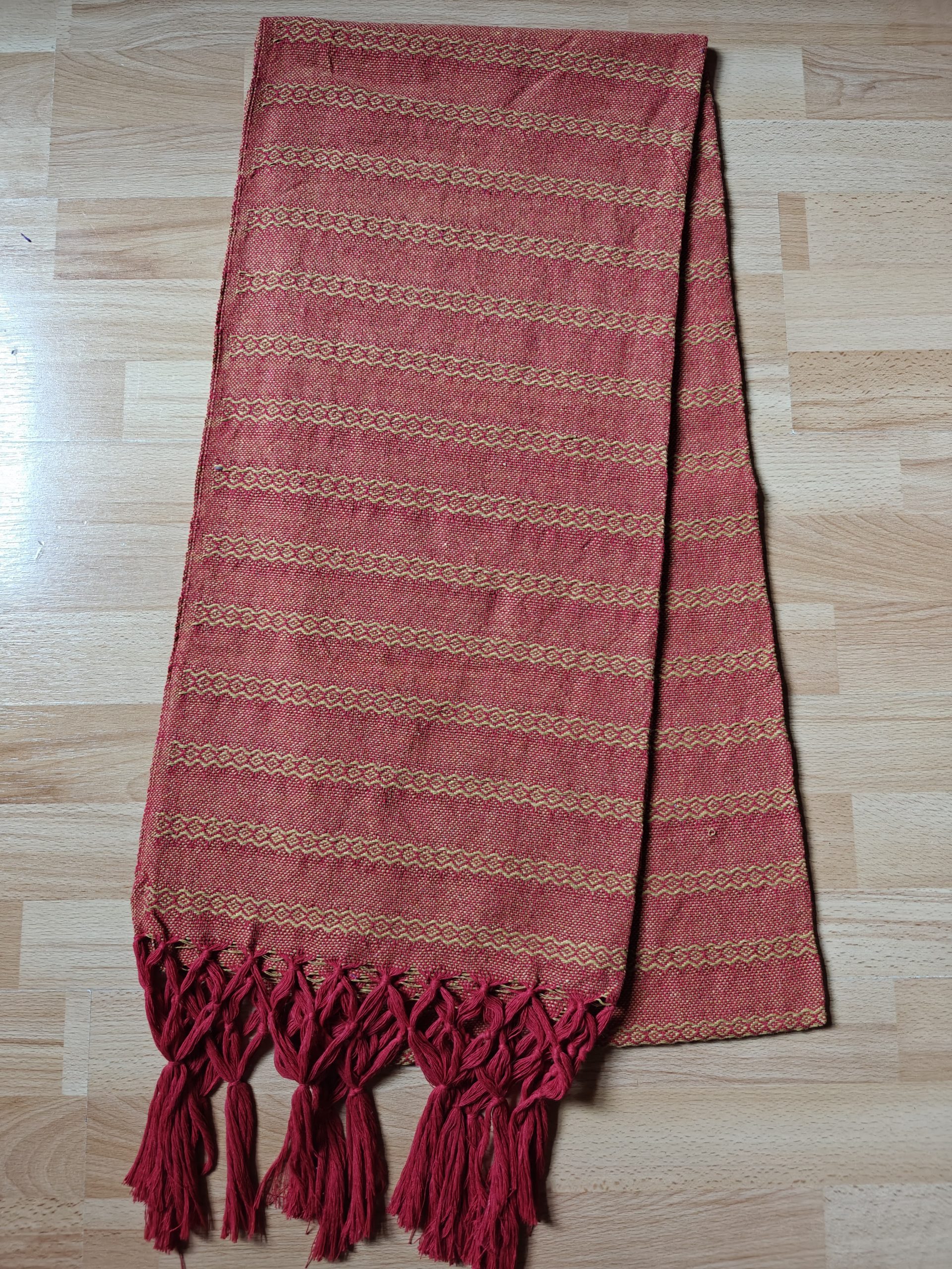 Close Weave Rebozos 3 meter Rhomboid pattern w/ simpler tassels - Image 8