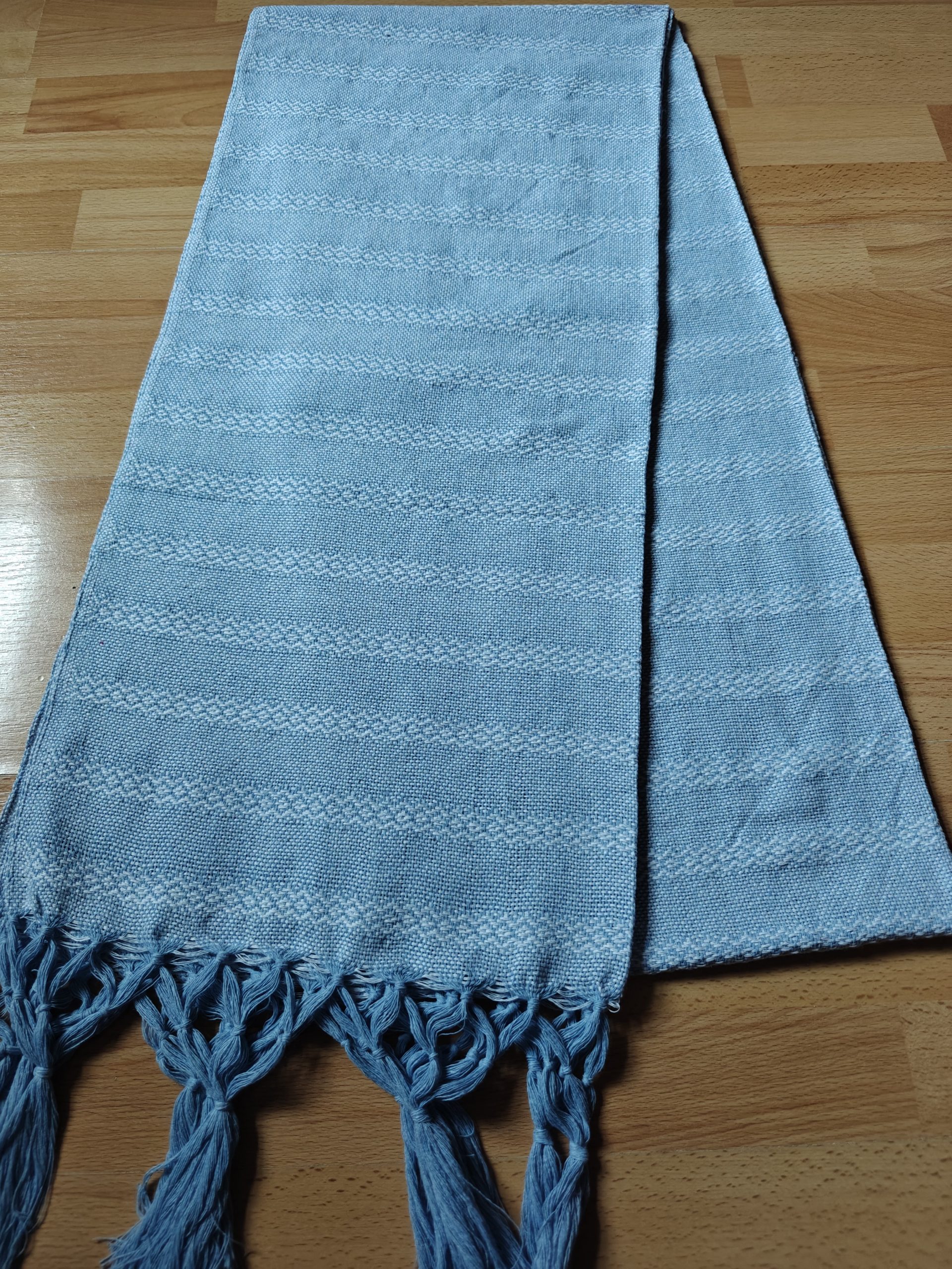 Close Weave Rebozos 3 meter Rhomboid pattern w/ simpler tassels - Image 17