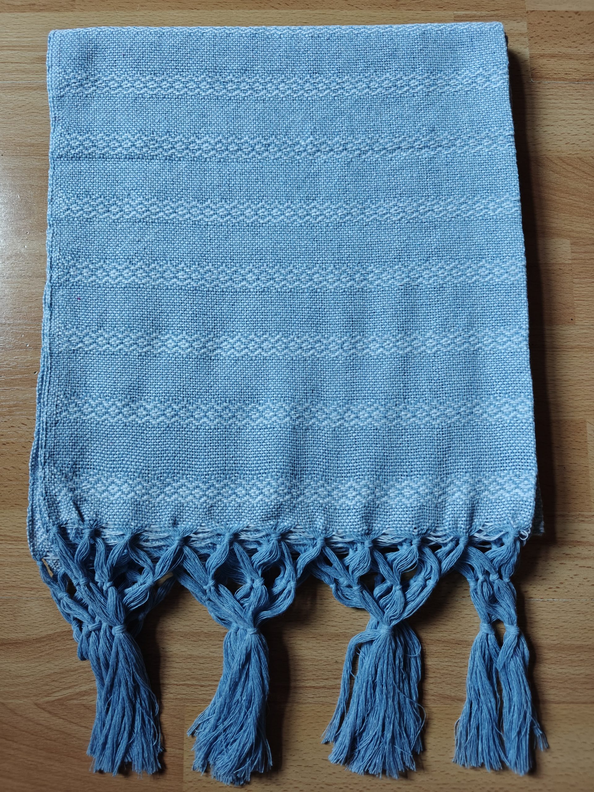 Close Weave Rebozos 3 meter Rhomboid pattern w/ simpler tassels - Image 16