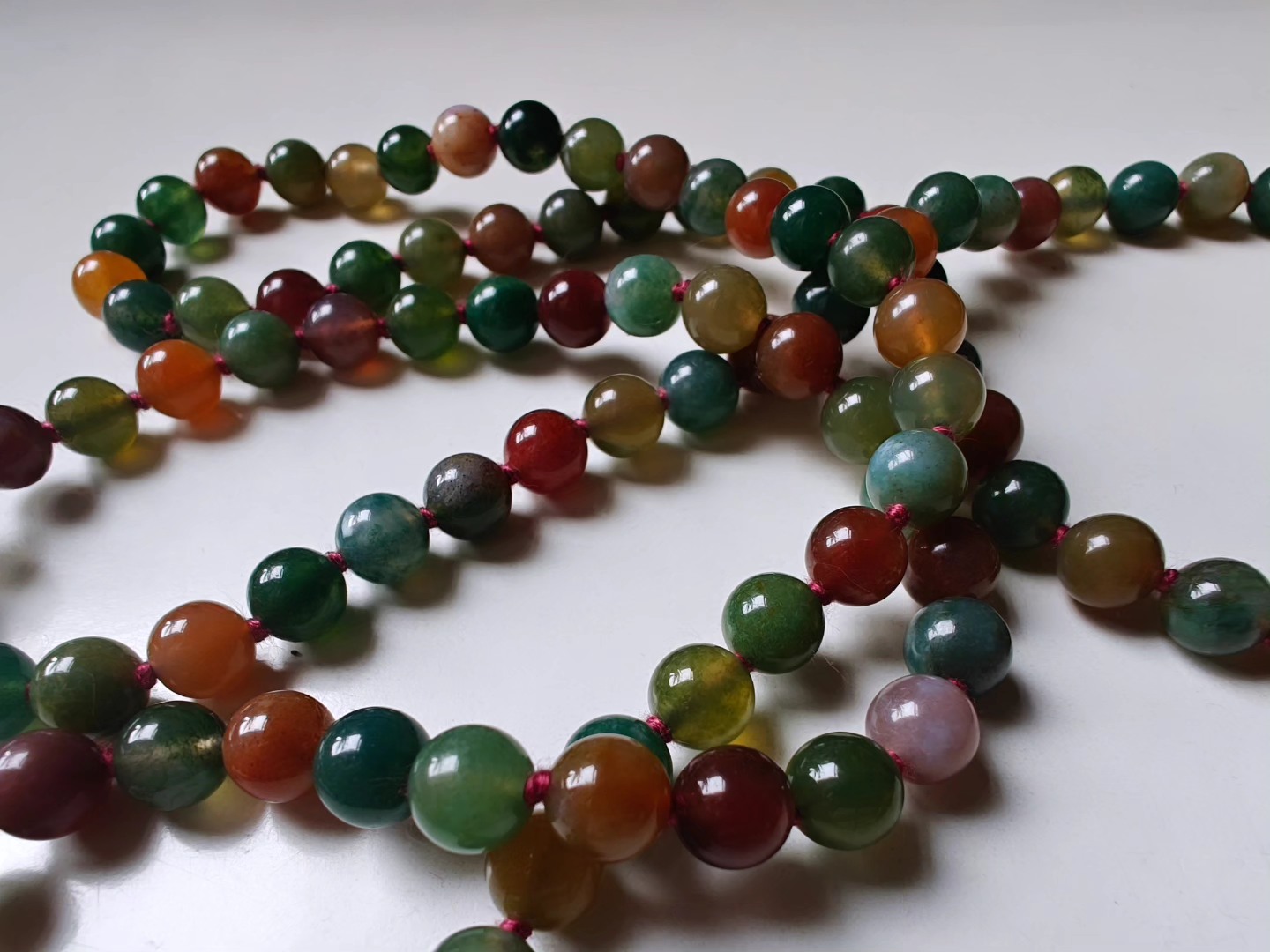 108 bead 8mm Indian Agate Mala - Image 9