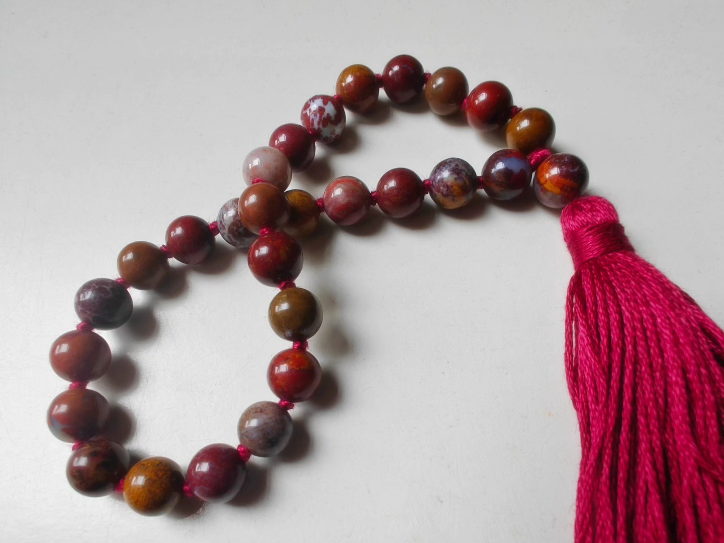27 bead 8mm Zhanguo (Warring States) Red Agate Mala - Image 11
