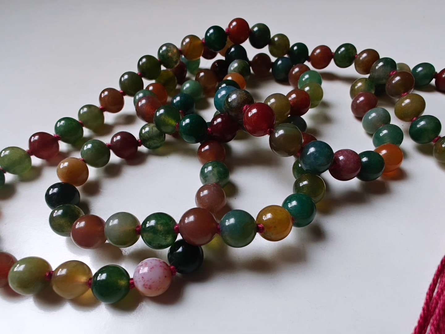 108 bead 8mm Indian Agate Mala - Image 4