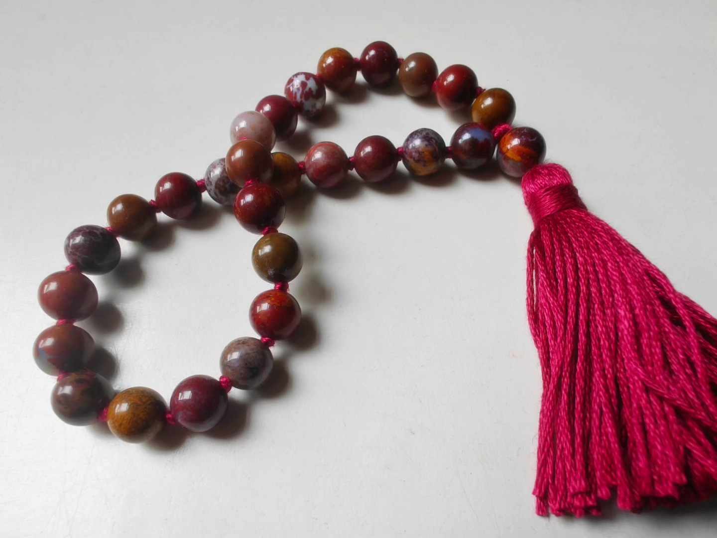 27 bead 8mm Zhanguo (Warring States) Red Agate Mala - Image 10