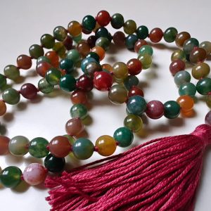 108 bead 8mm Indian Agate Mala