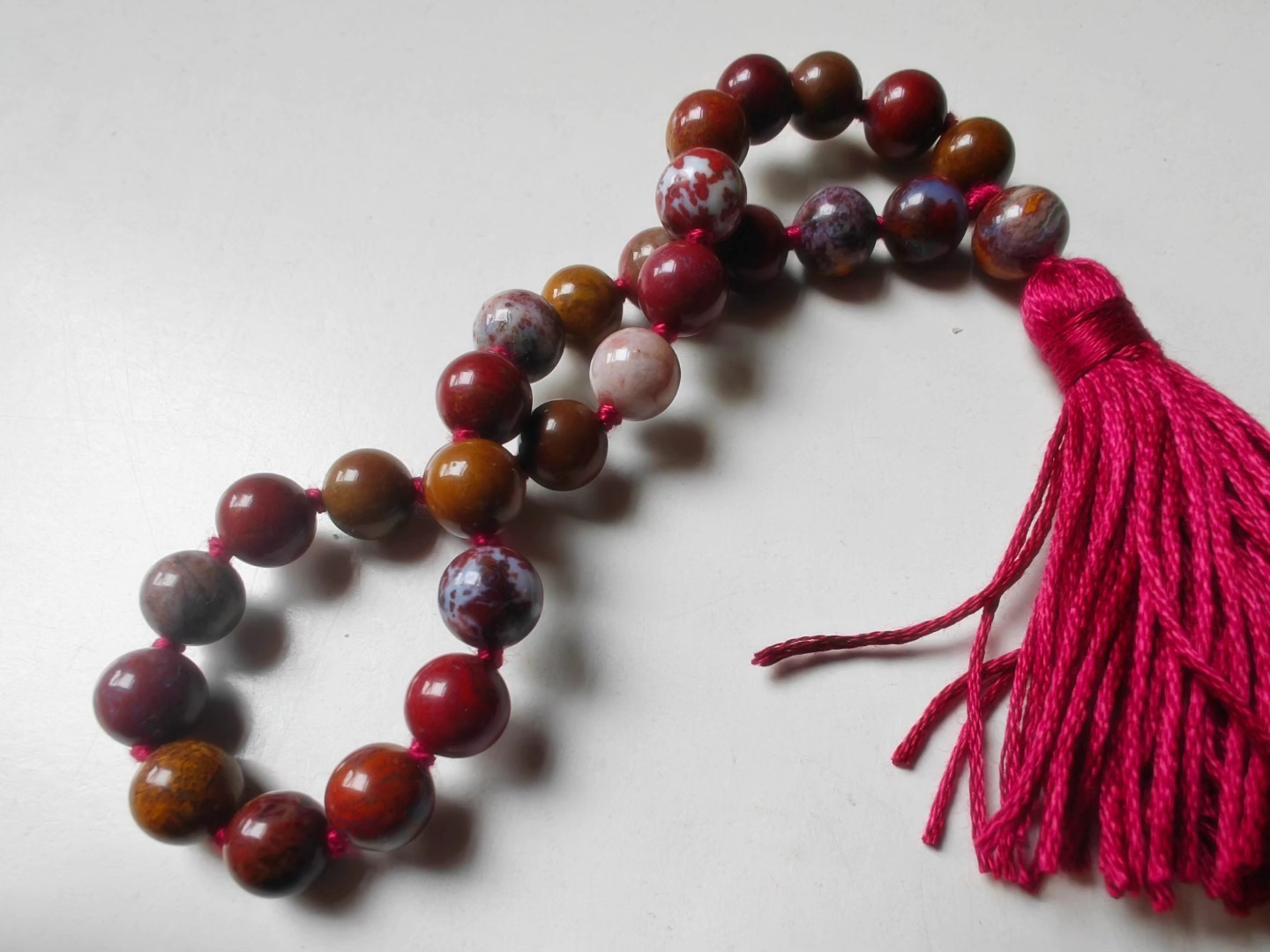 27 bead 8mm Zhanguo (Warring States) Red Agate Mala - Image 8