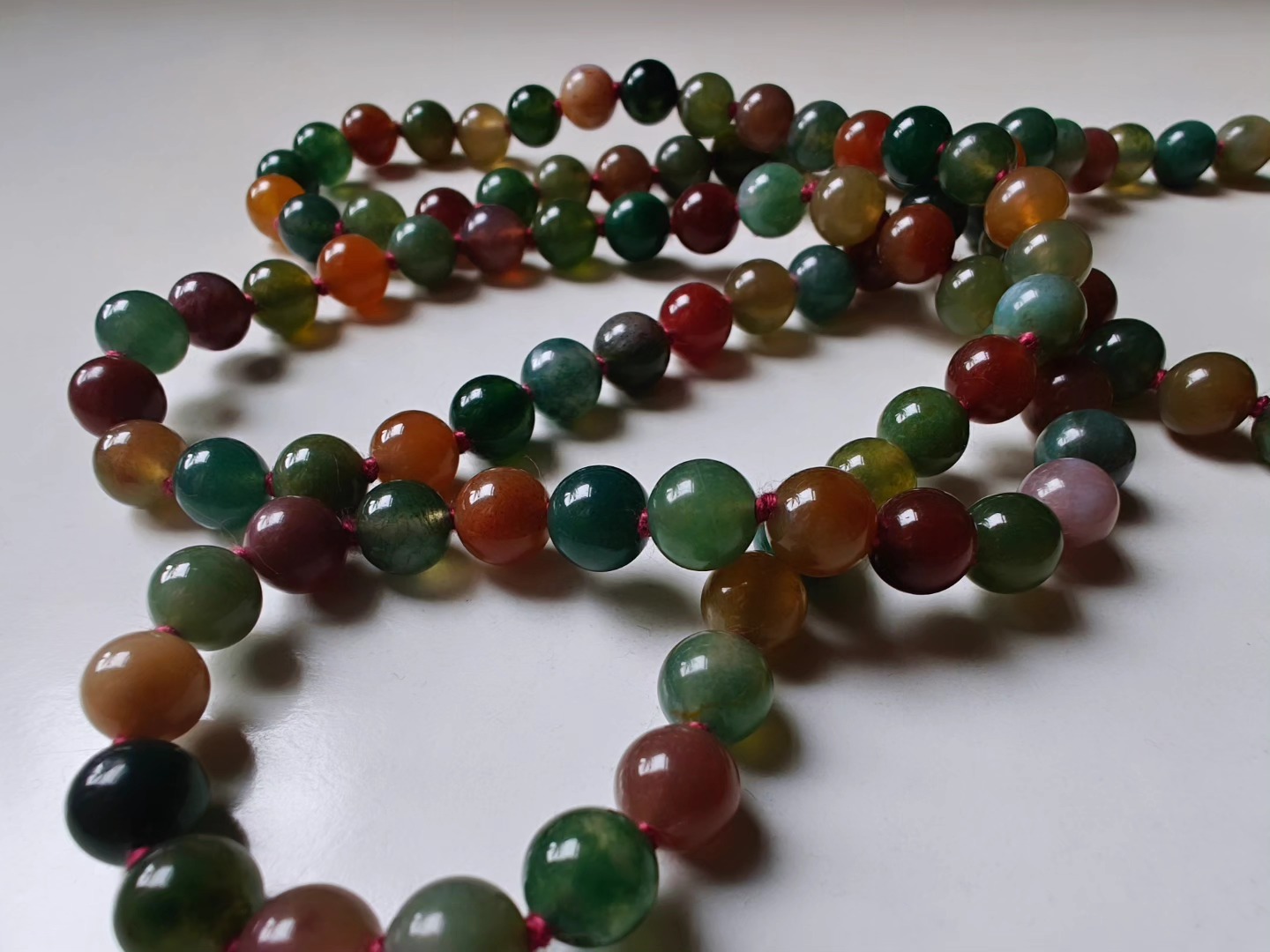 108 bead 8mm Indian Agate Mala - Image 8