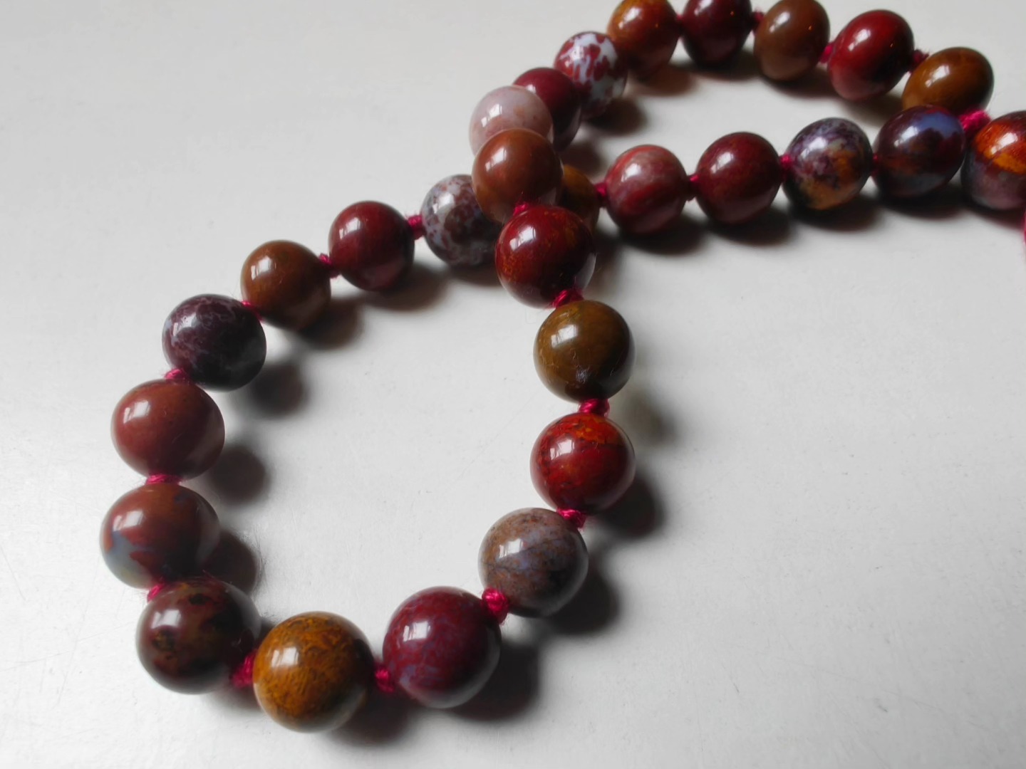 27 bead 8mm Zhanguo (Warring States) Red Agate Mala - Image 9