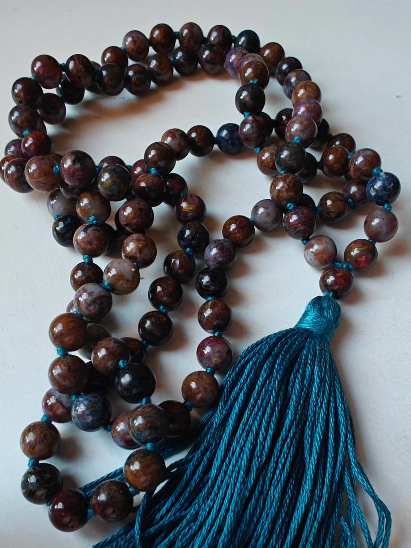 108 bead 8mm African Pietersite Mala - Image 3